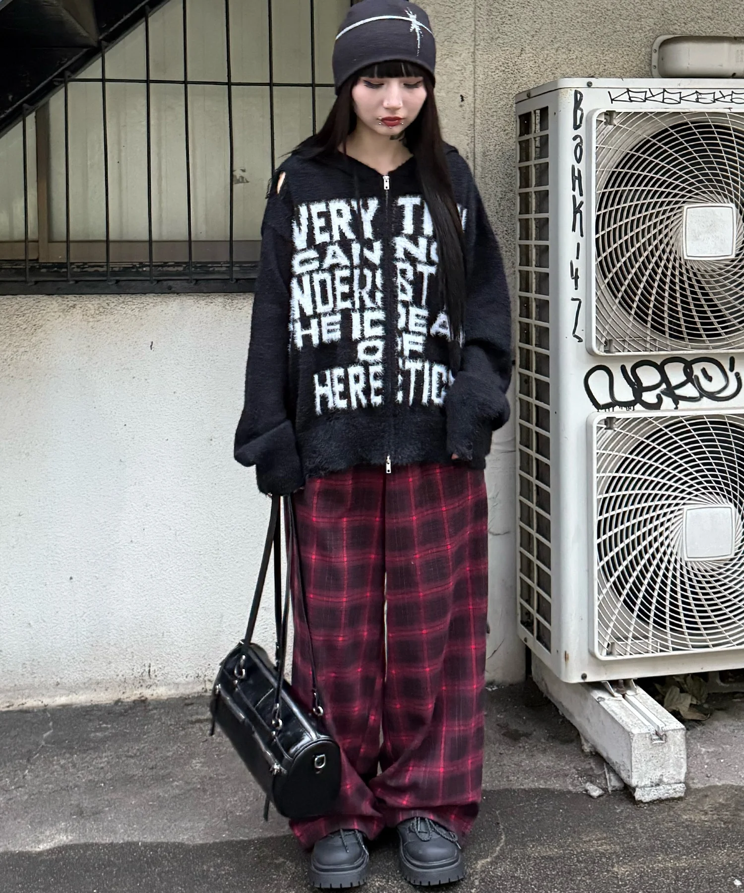シャギーニットロゴダブルZIPパーカー - Image 13