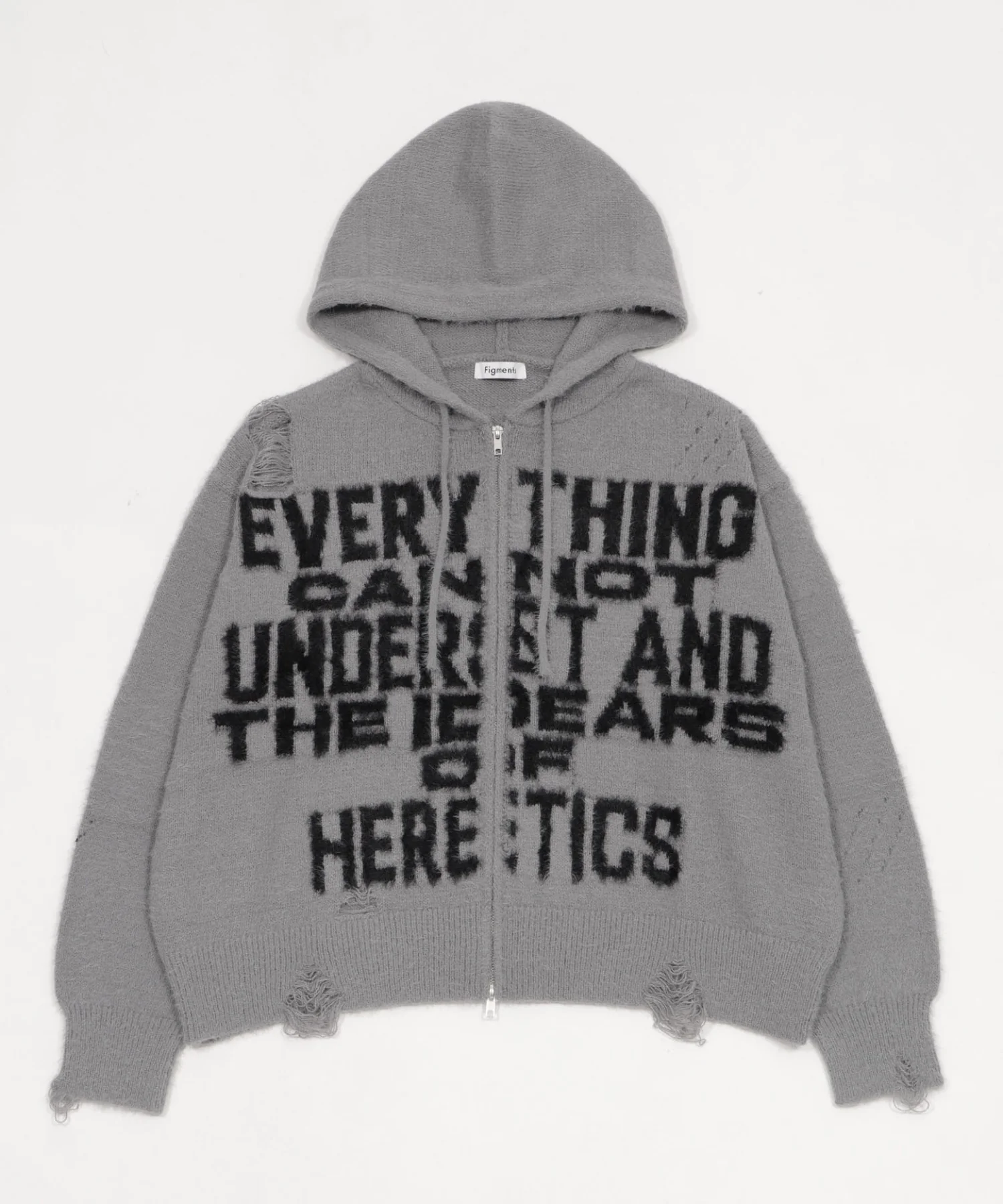 シャギーニットロゴダブルZIPパーカー - Image 14