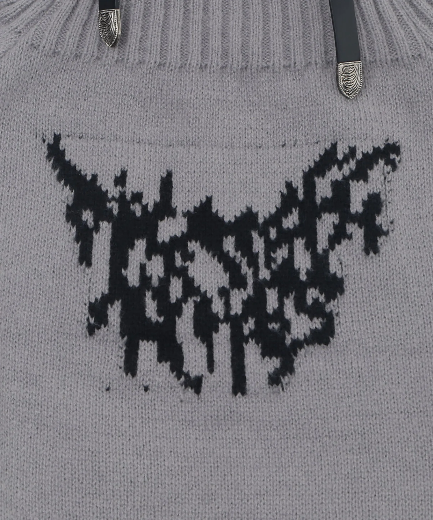 ショルダーベルトオフショルダメージニット - Image 4