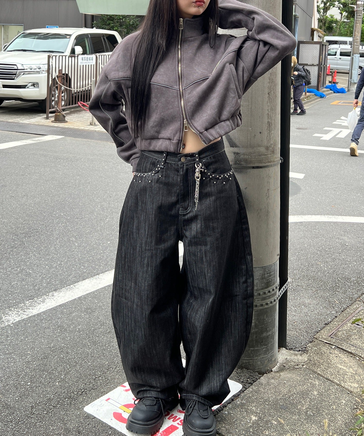 スタッズスラブカーブデニム - Image 10