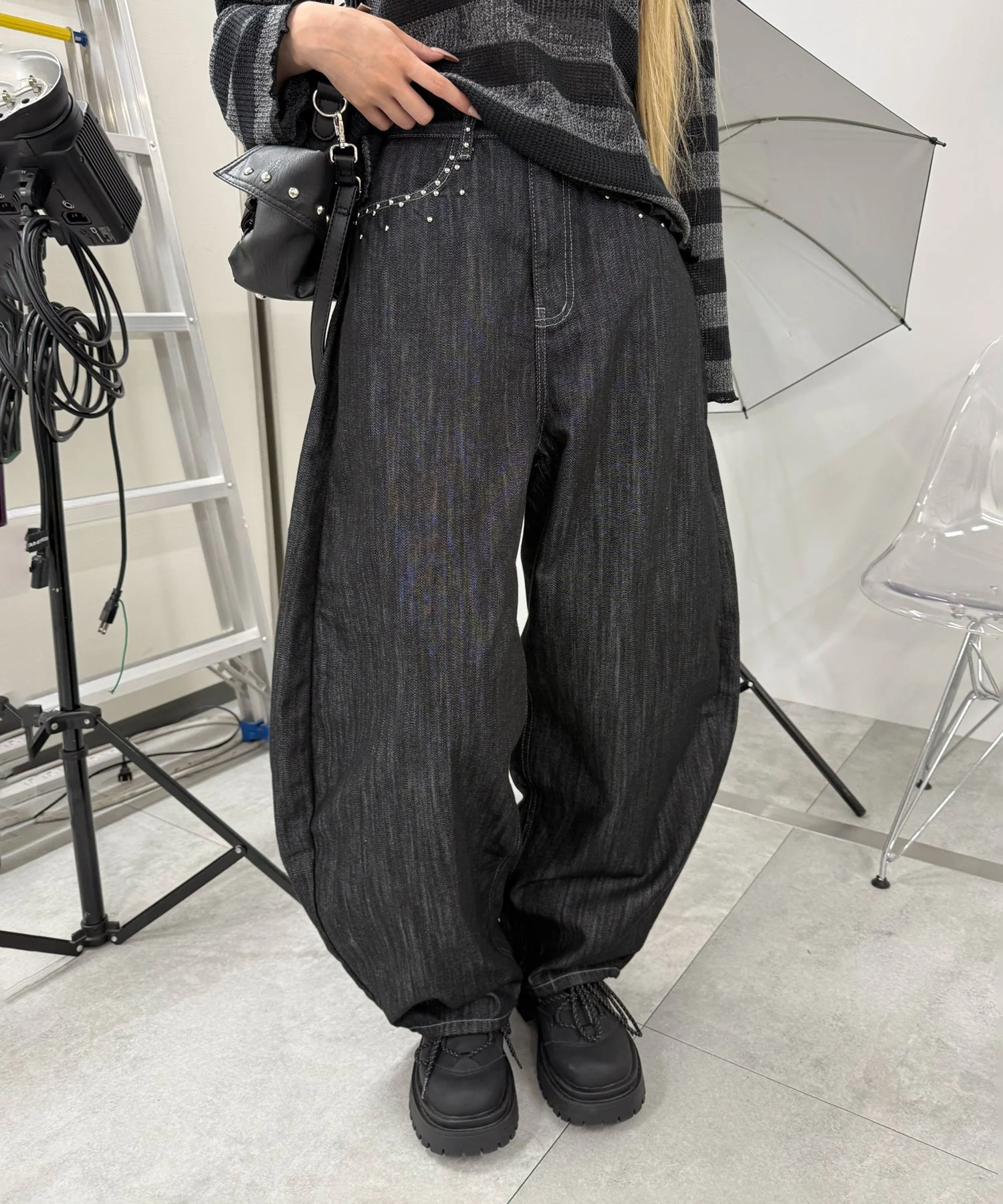 スタッズスラブカーブデニム - Image 11