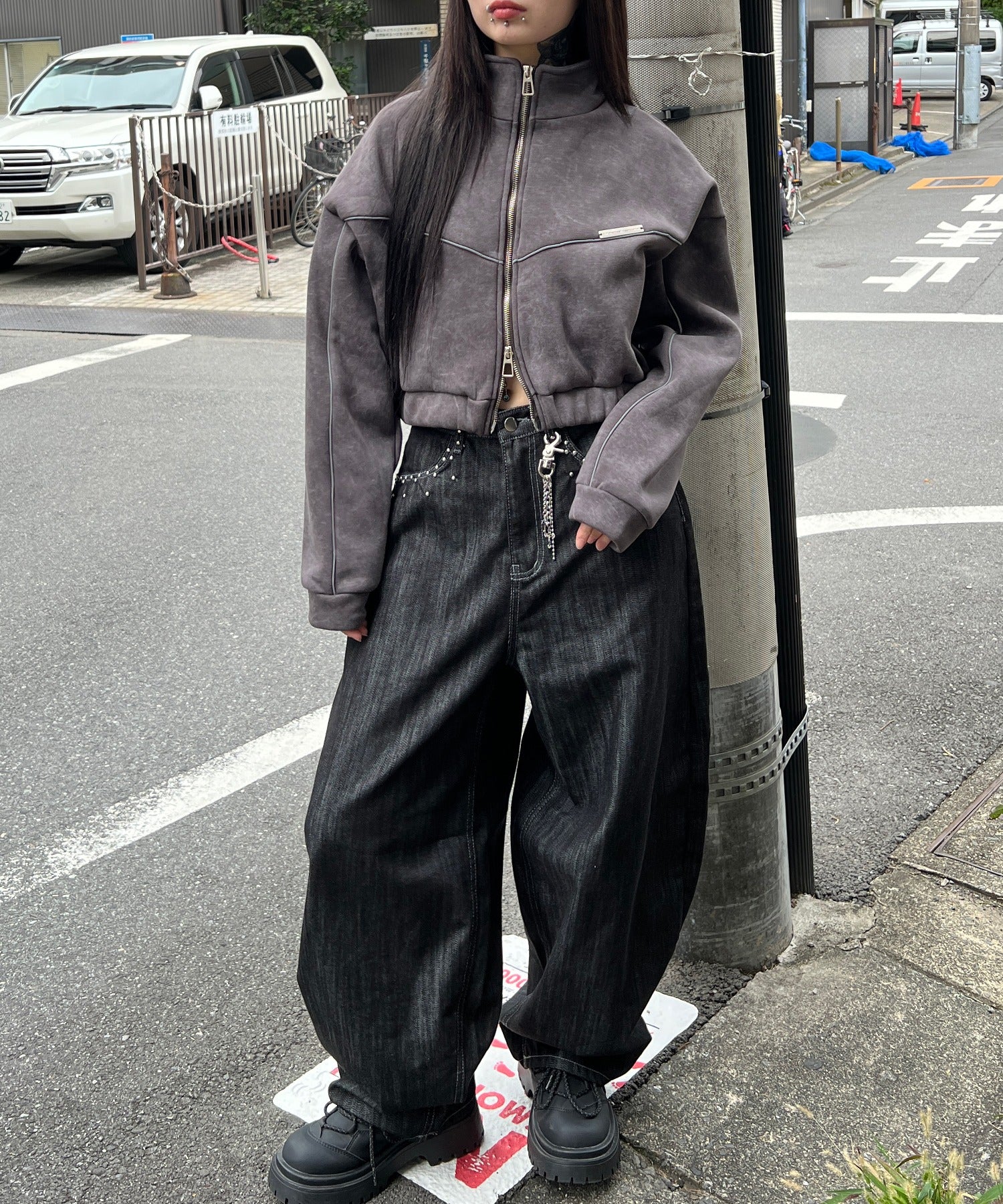 スタッズスラブカーブデニム - Image 9