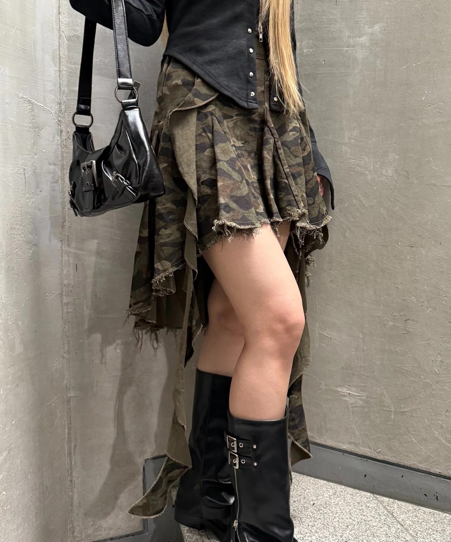 カモフライレヘムミドルスカート - Image 2