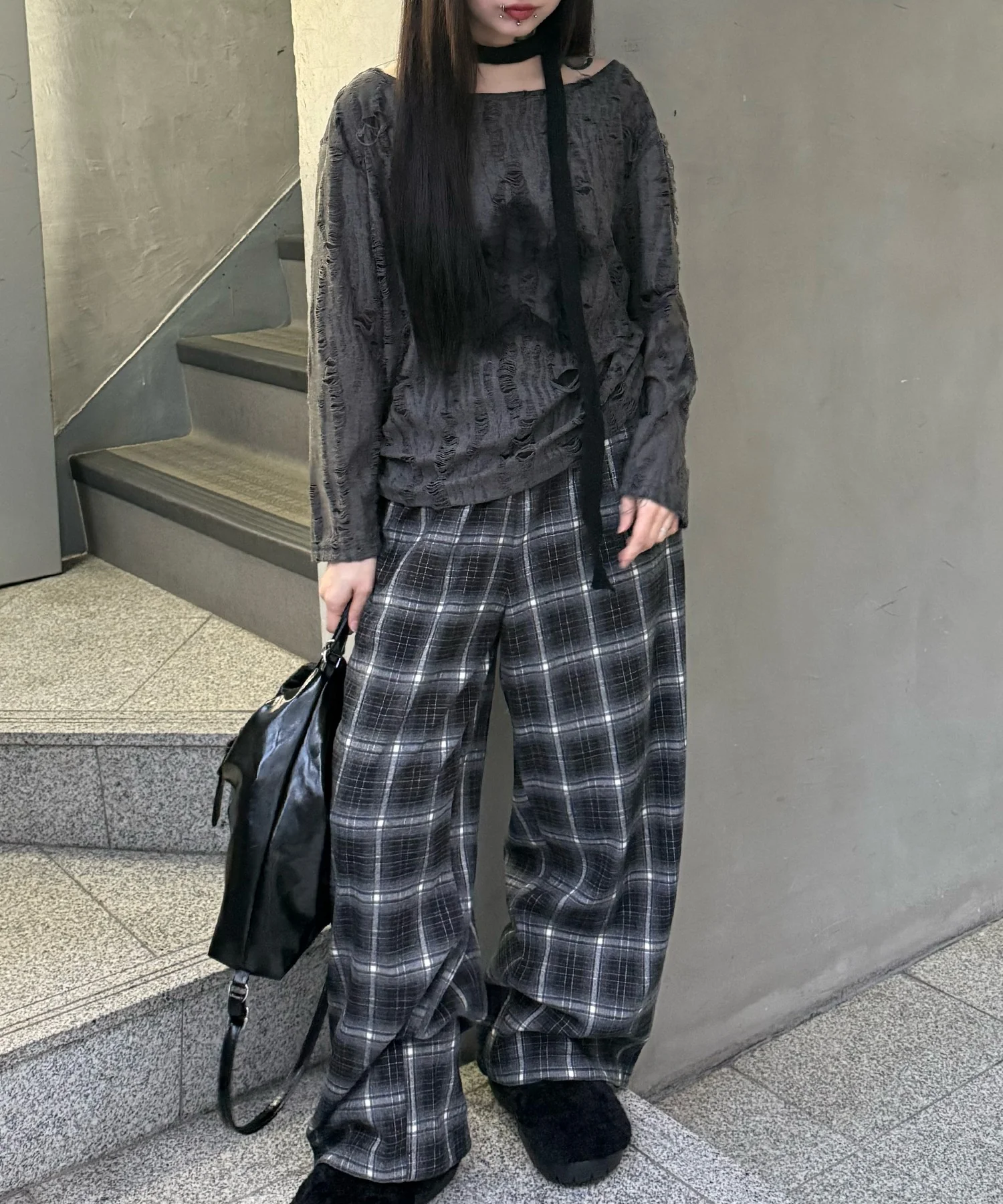 チェックワイドパンツ - Image 10