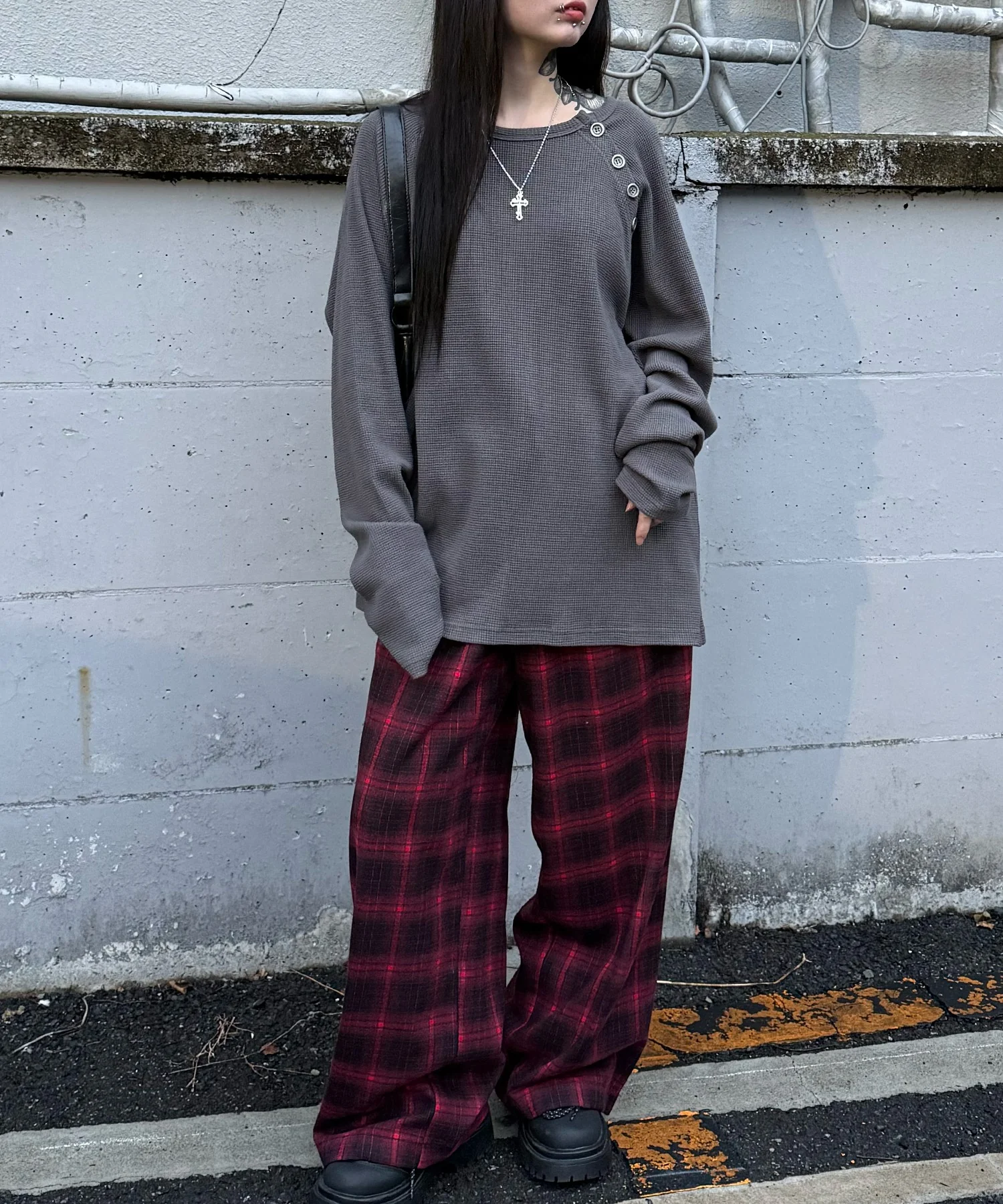 チェックワイドパンツ - Image 6