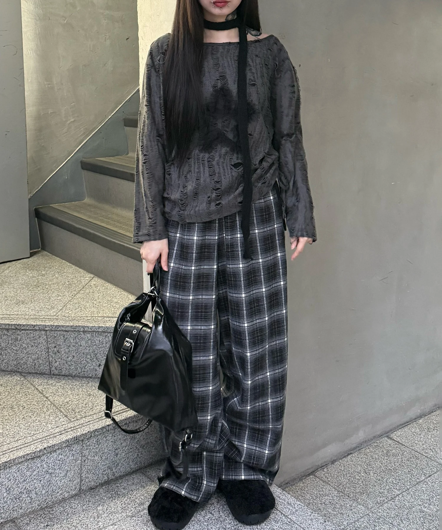 チェックワイドパンツ - Image 9