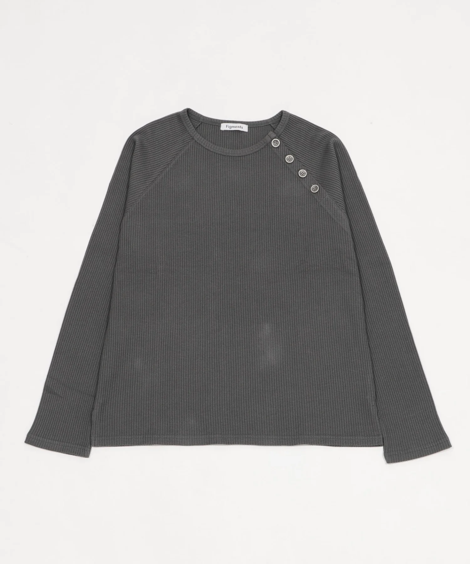 メタルボタンワッフルロンT - Image 8