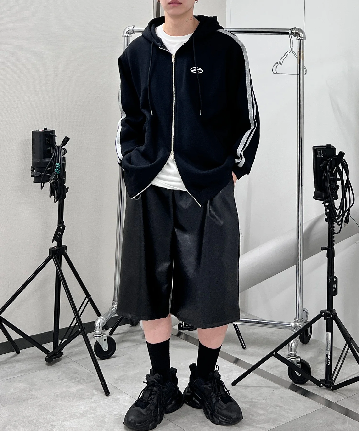 グリッターラインダブルZIPビッグパーカー - Image 12