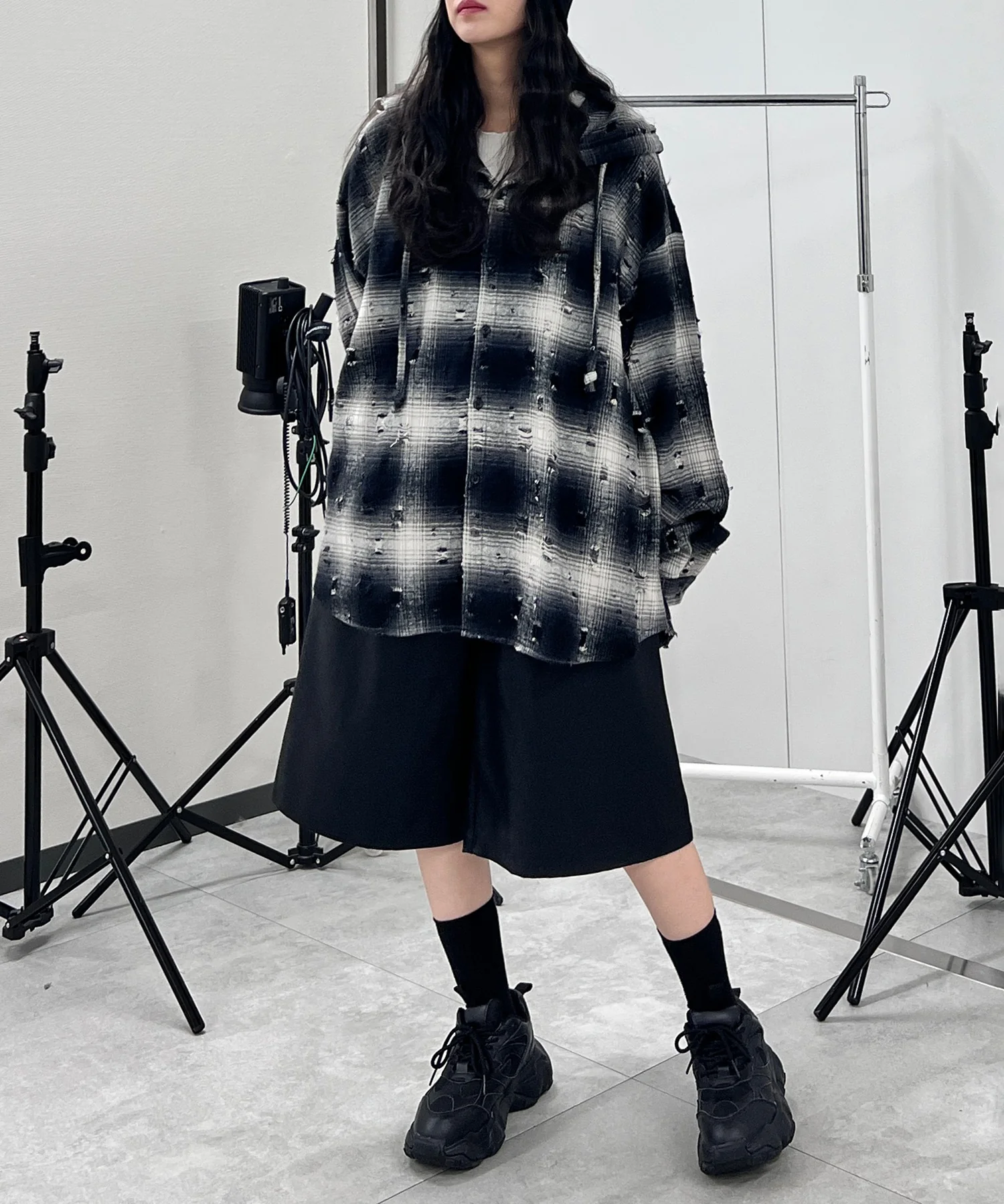 ダメージフードチェックシャツ - Image 17