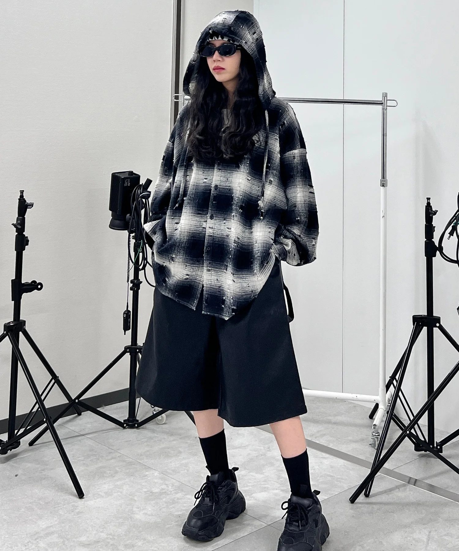 ダメージフードチェックシャツ - Image 18