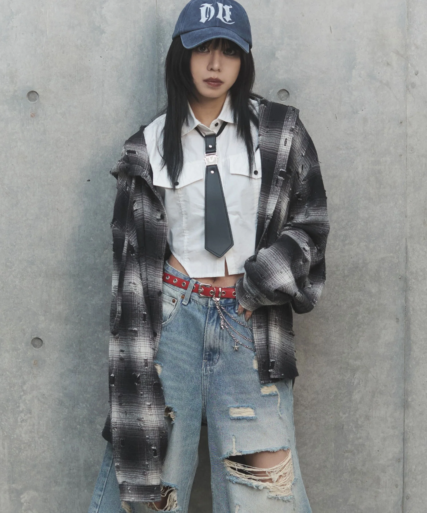 ダメージフードチェックシャツ - Image 5