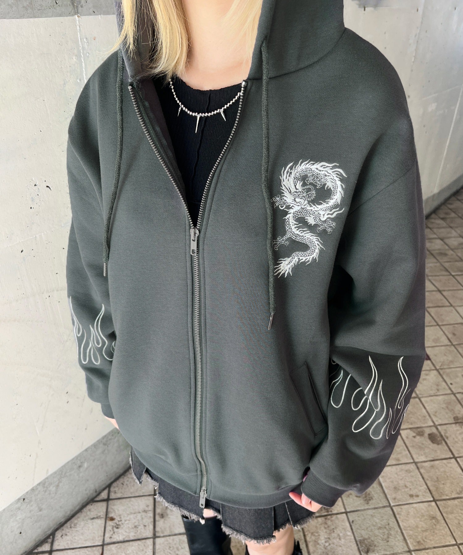 ドラゴン刺繍ビッグZIPパーカー　 - Image 16