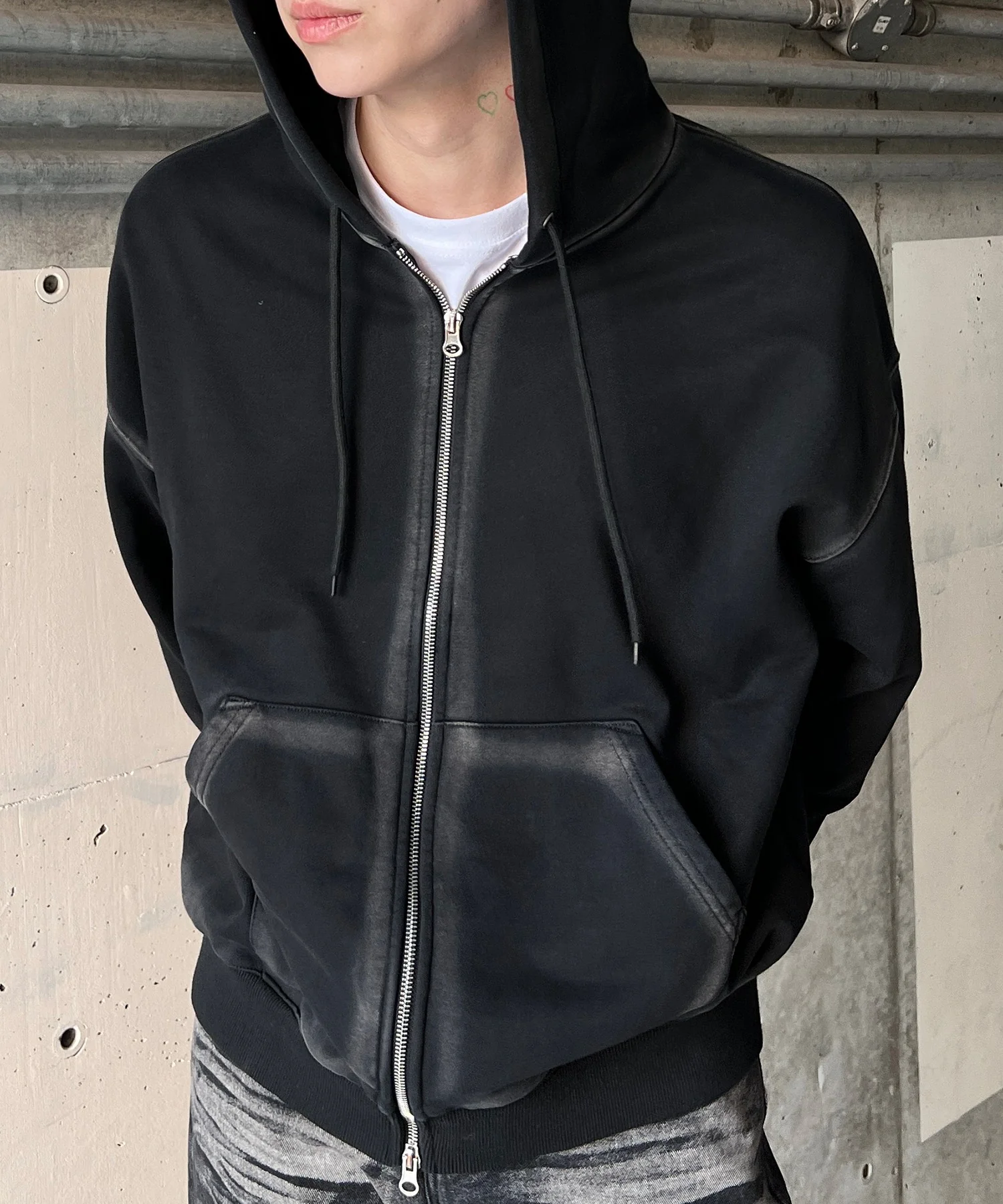 ブラシ加工ダブルZIPビッグパーカー - Image 10