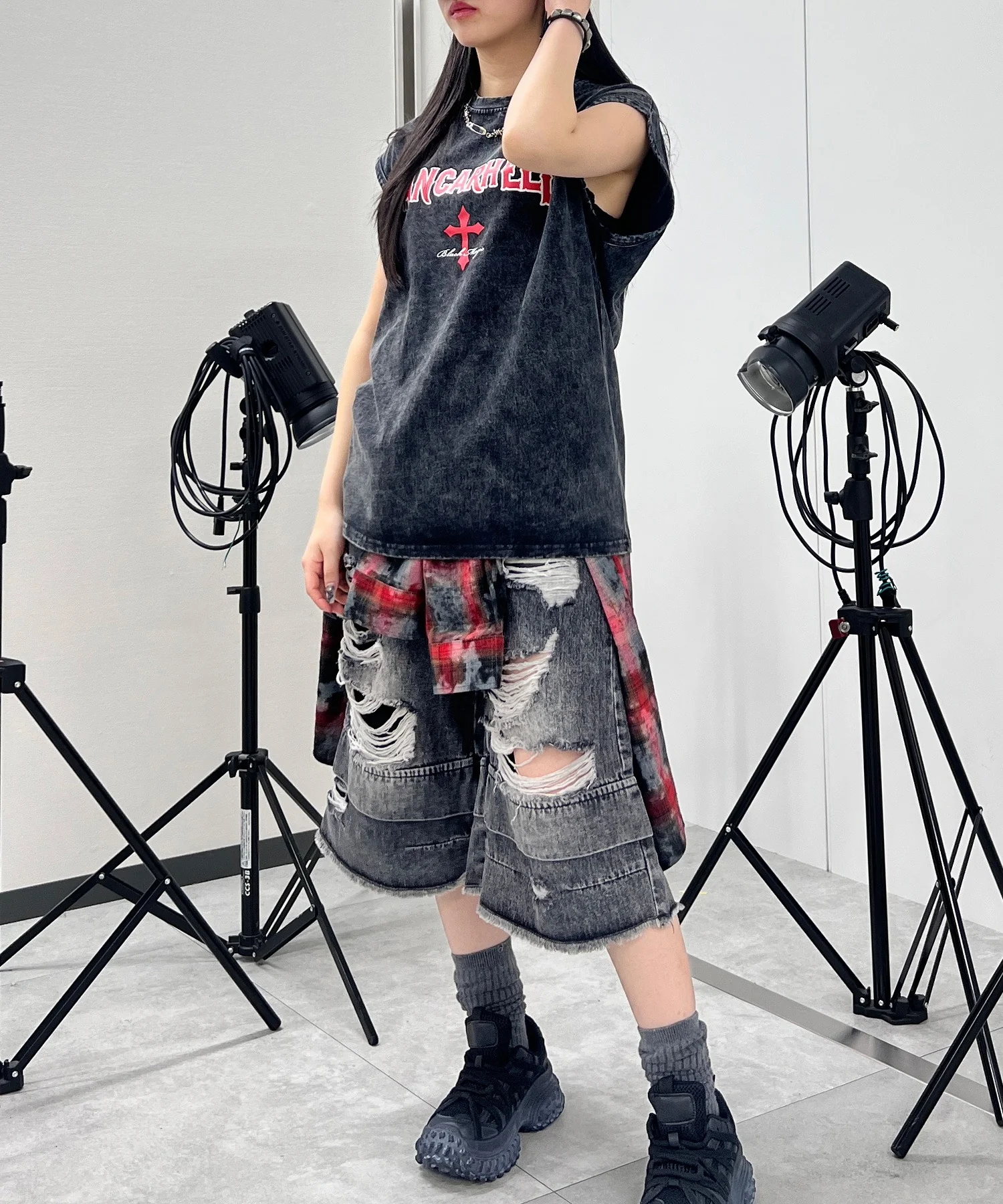 ピグメントノースリーブクロスビッグT - Image 3