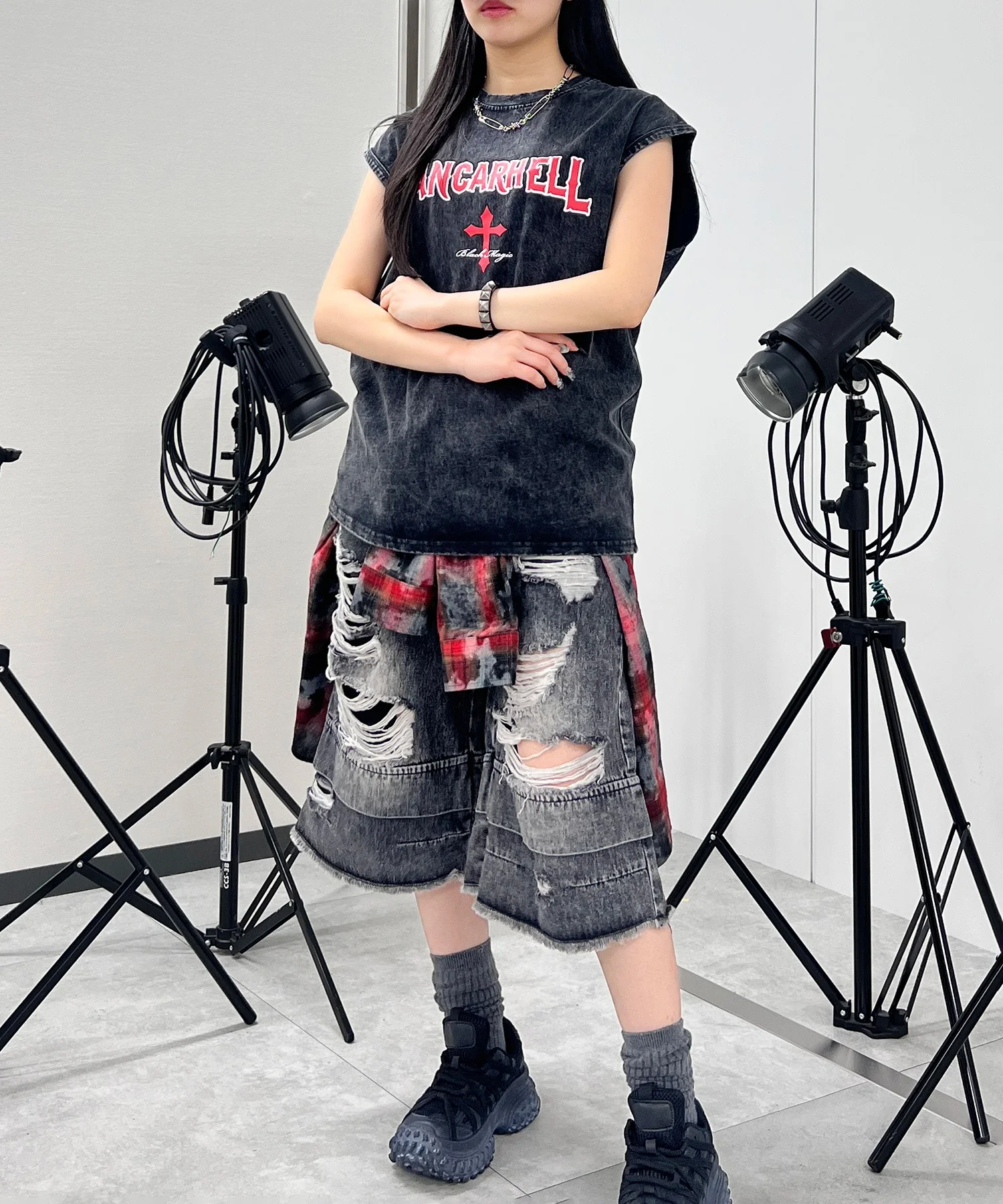 ピグメントノースリーブクロスビッグT - Image 4