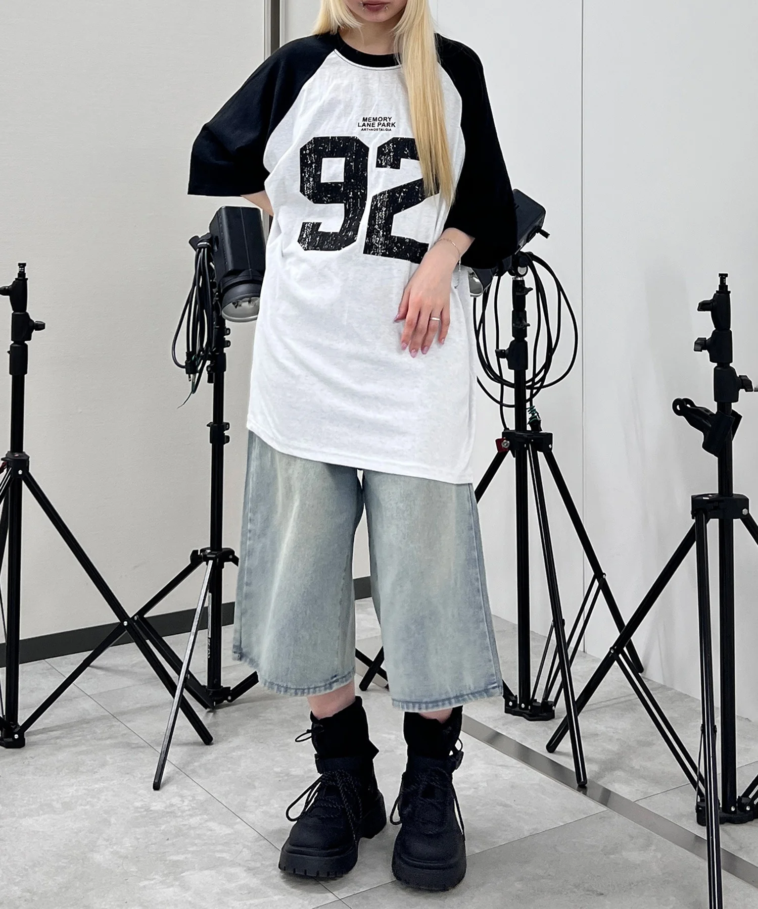 ワイドデニムハーフパンツ - Image 4