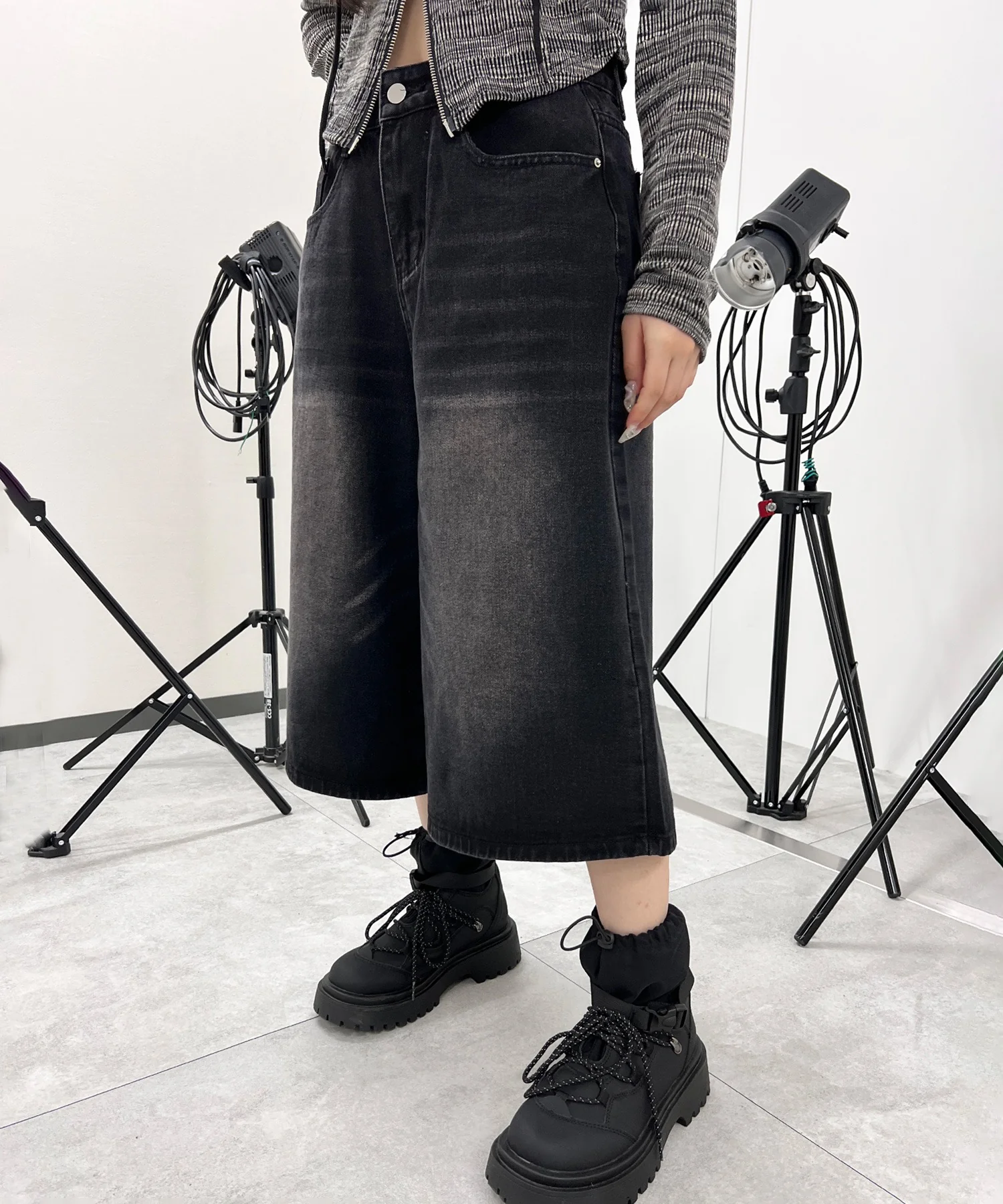 ワイドデニムハーフパンツ - Image 6