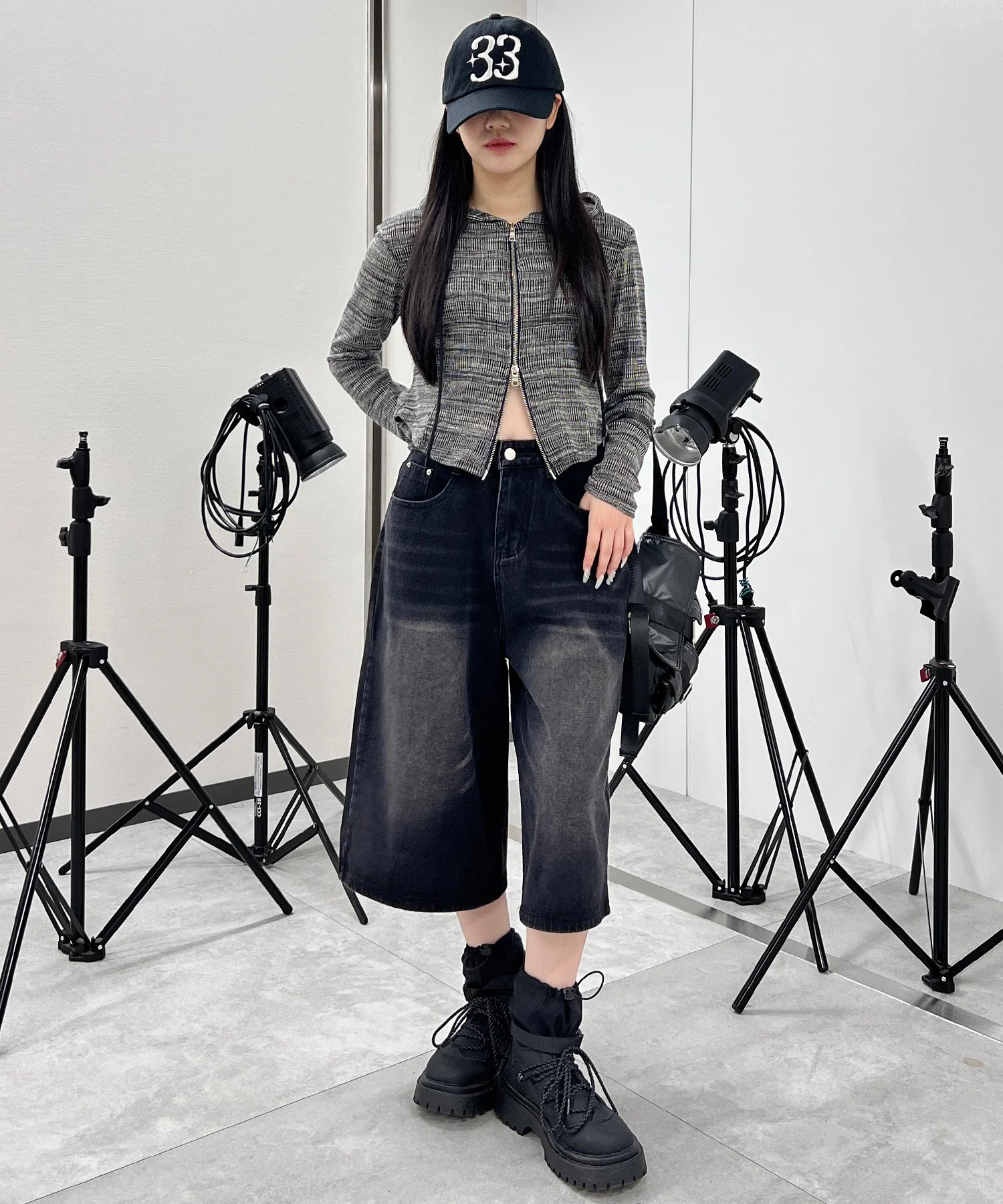 ワイドデニムハーフパンツ - Image 8