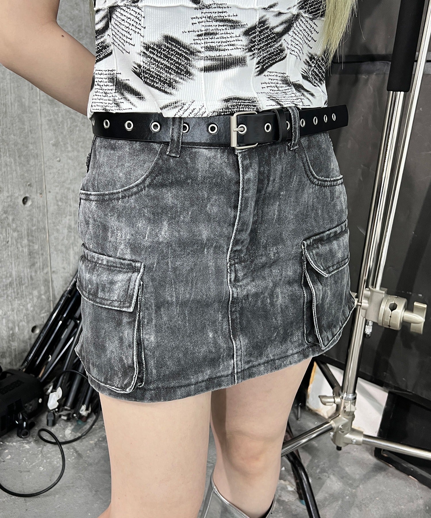 ベルト付きカーゴミニスカパン - Image 2