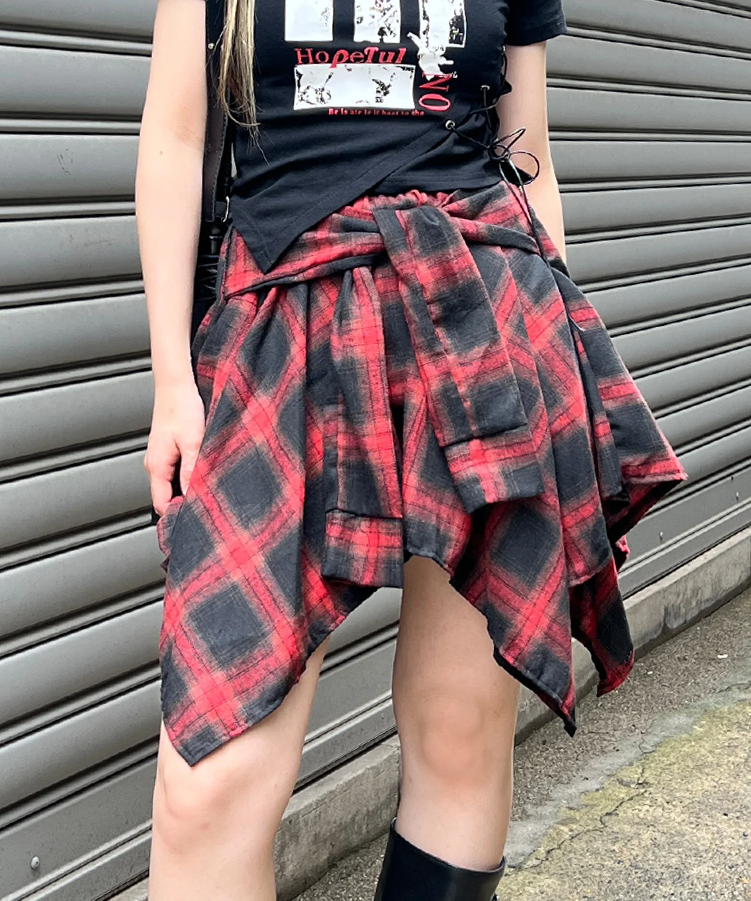 フェイクスリーブイレヘムスカート
