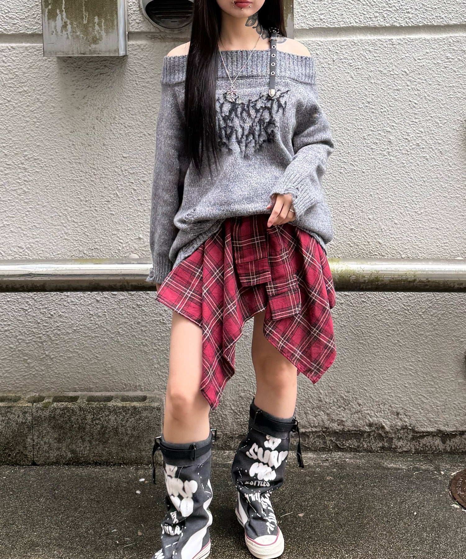 フェイクスリーブイレヘムスカート - Image 11