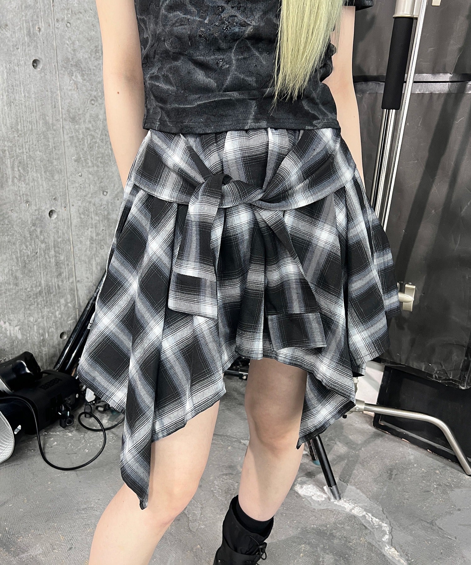 フェイクスリーブイレヘムスカート - Image 2