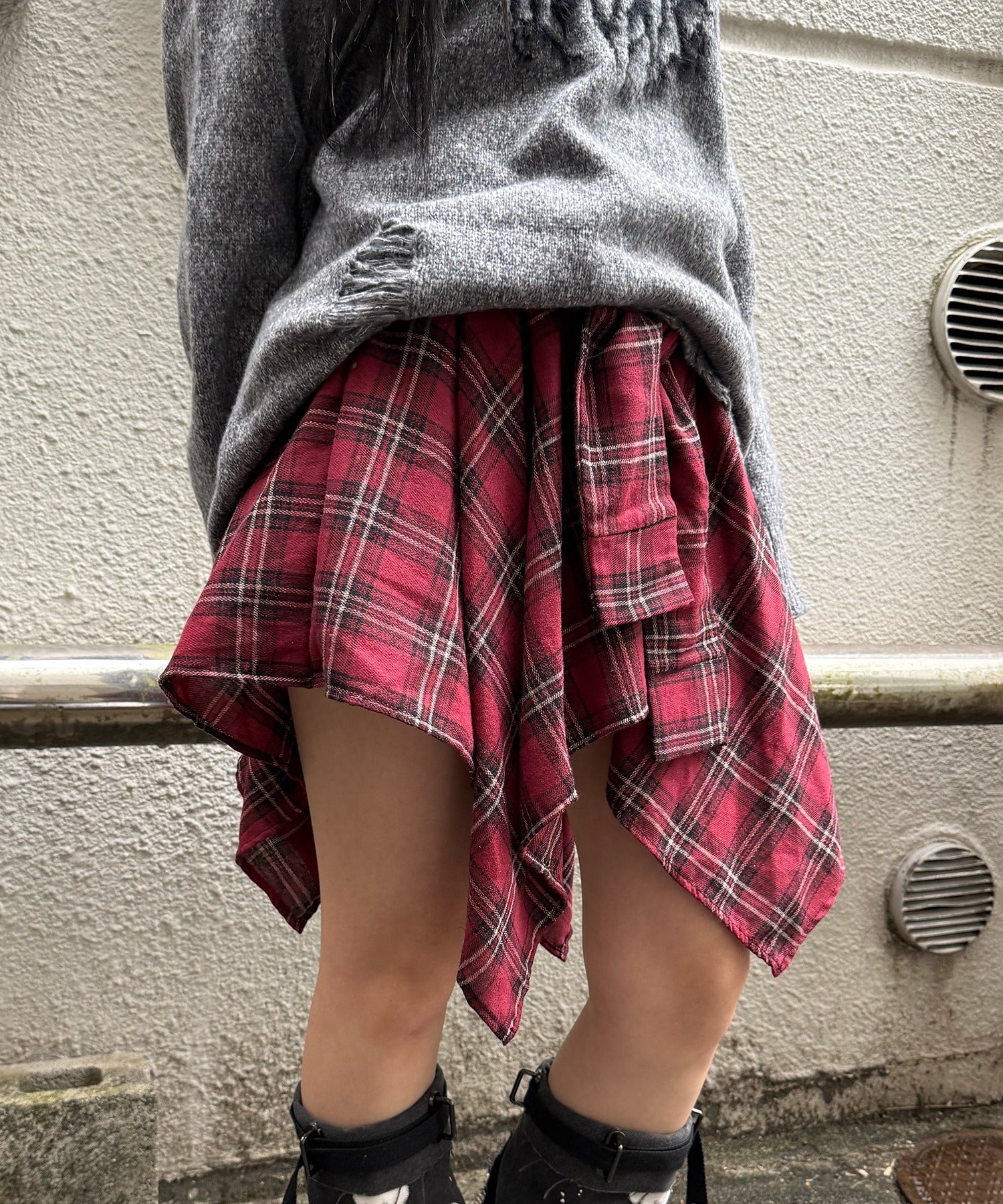フェイクスリーブイレヘムスカート - Image 3