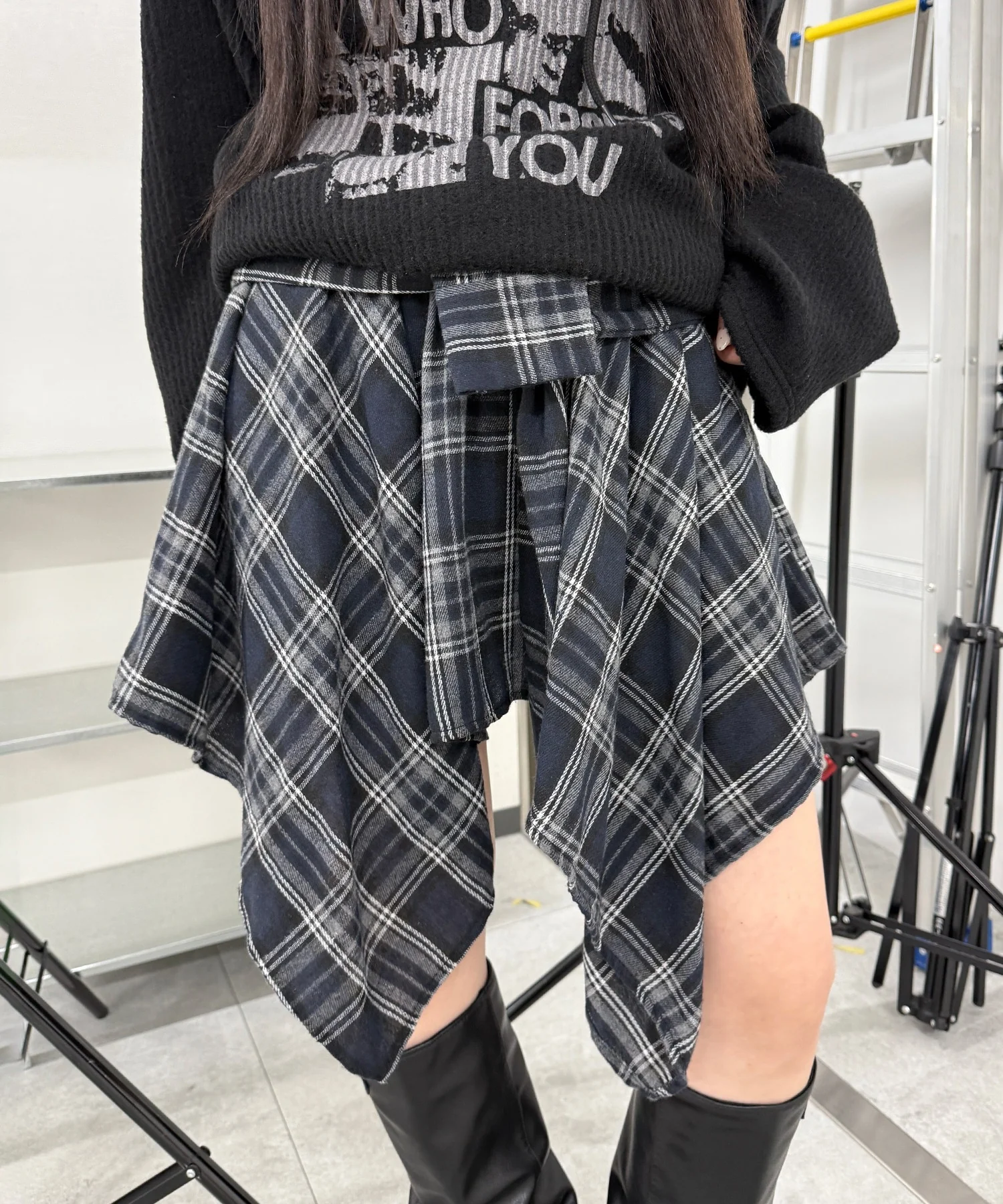 フェイクスリーブイレヘムスカート - Image 5