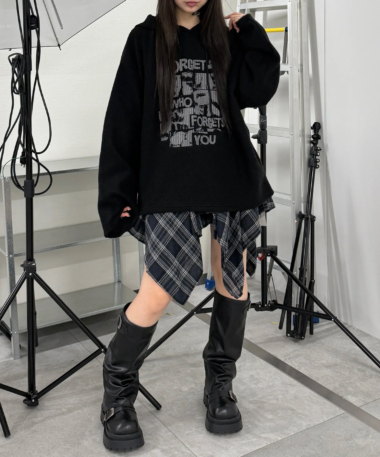 フェイクスリーブイレヘムスカート - Image 8