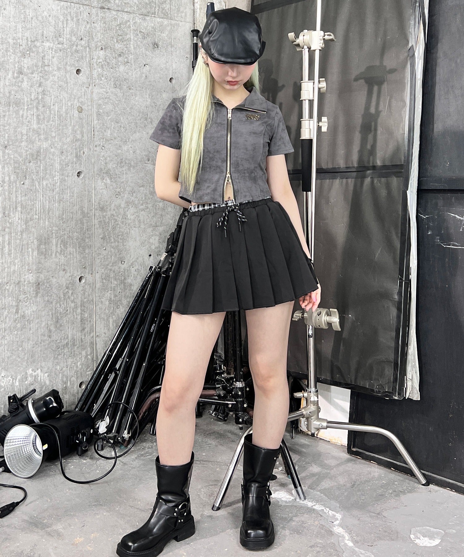 メタルバッジZIP UPトップ - Image 7
