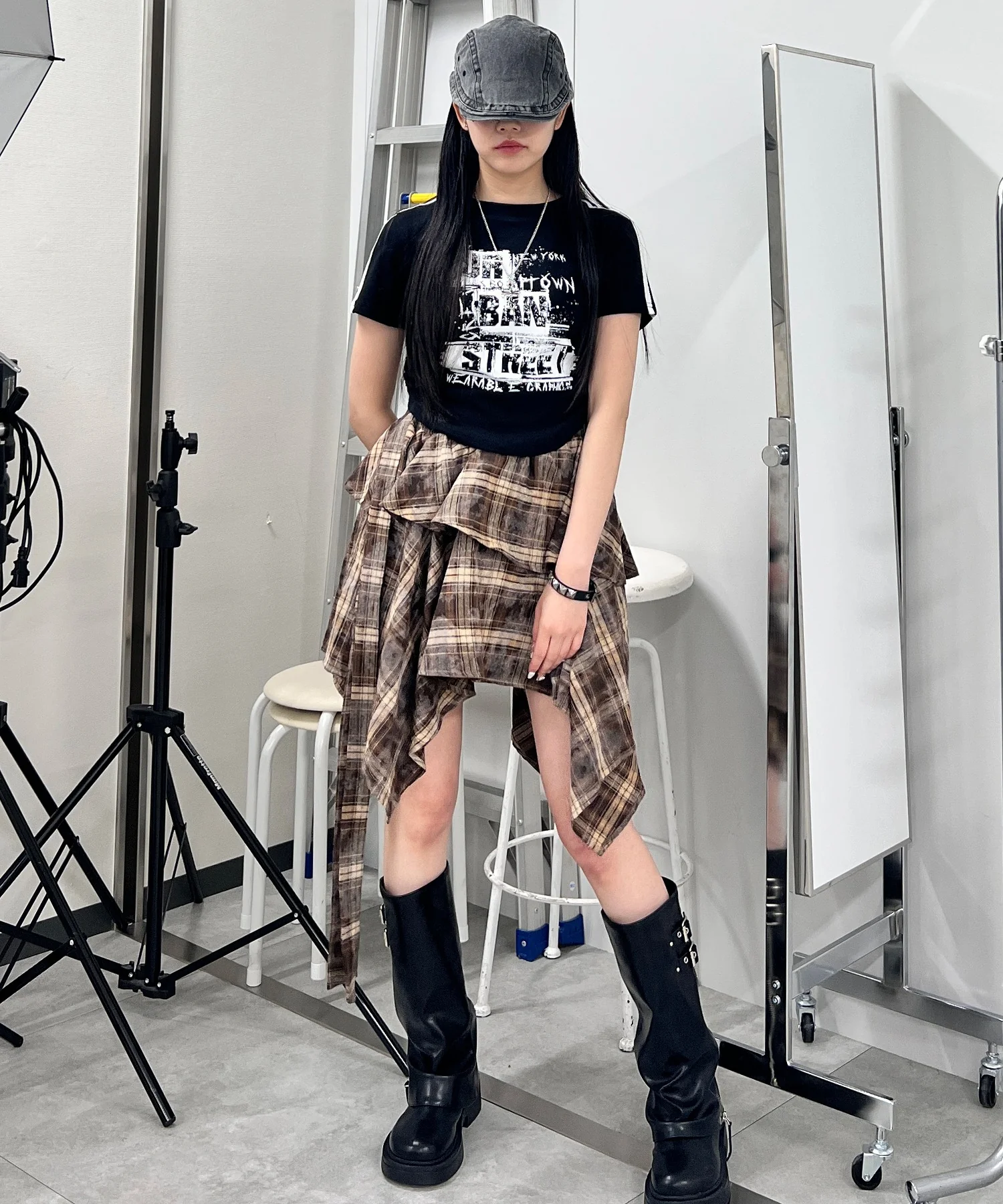 ブリーチチェックイレヘムスカート - Image 11