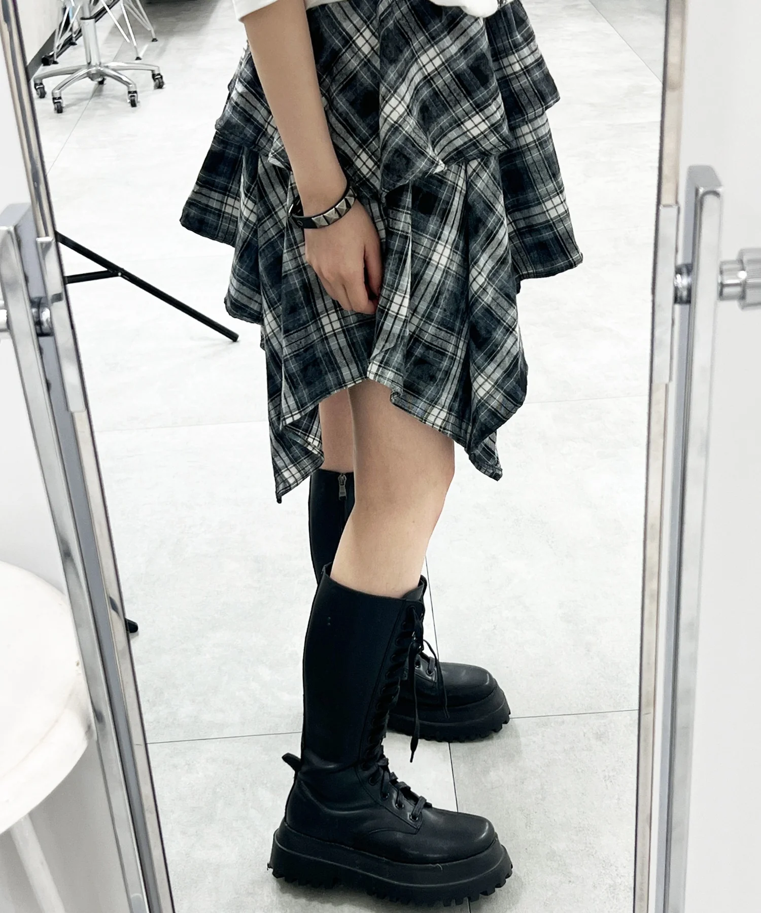 ブリーチチェックイレヘムスカート - Image 16