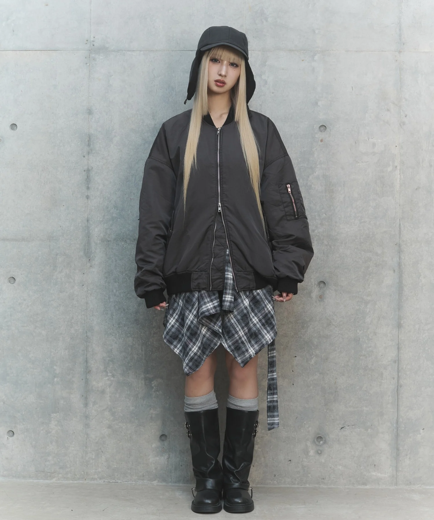 ブリーチチェックイレヘムスカート - Image 4
