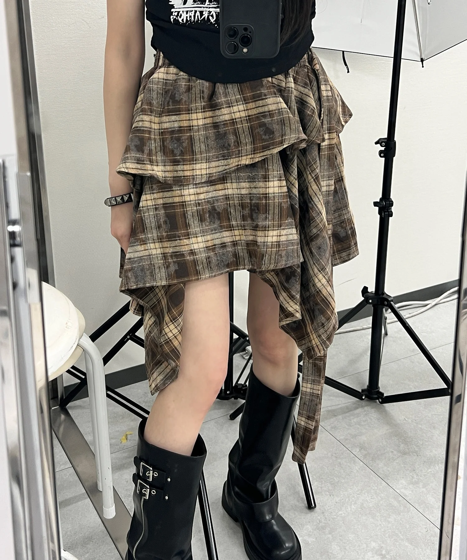 ブリーチチェックイレヘムスカート - Image 7