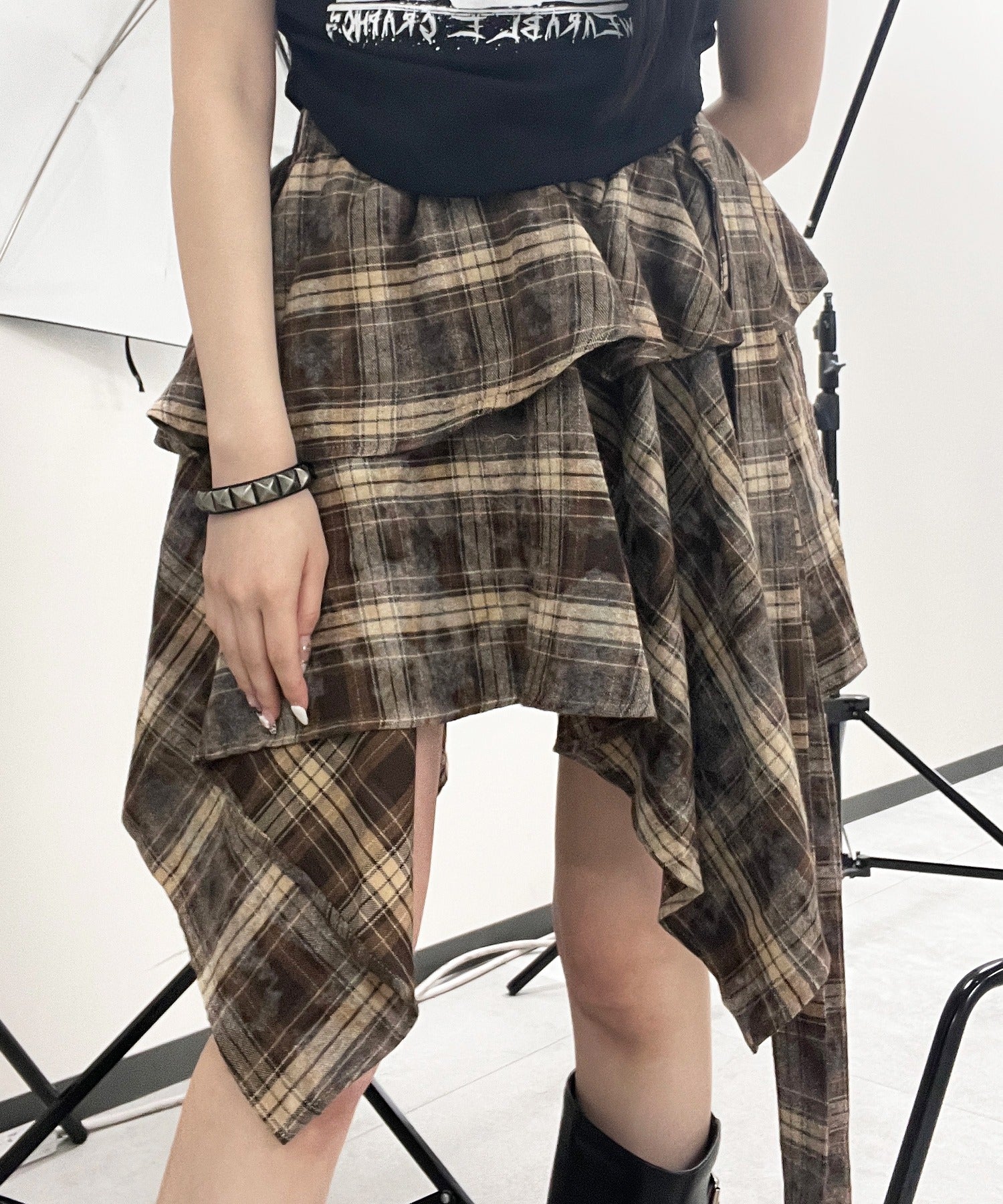 ブリーチチェックイレヘムスカート - Image 8
