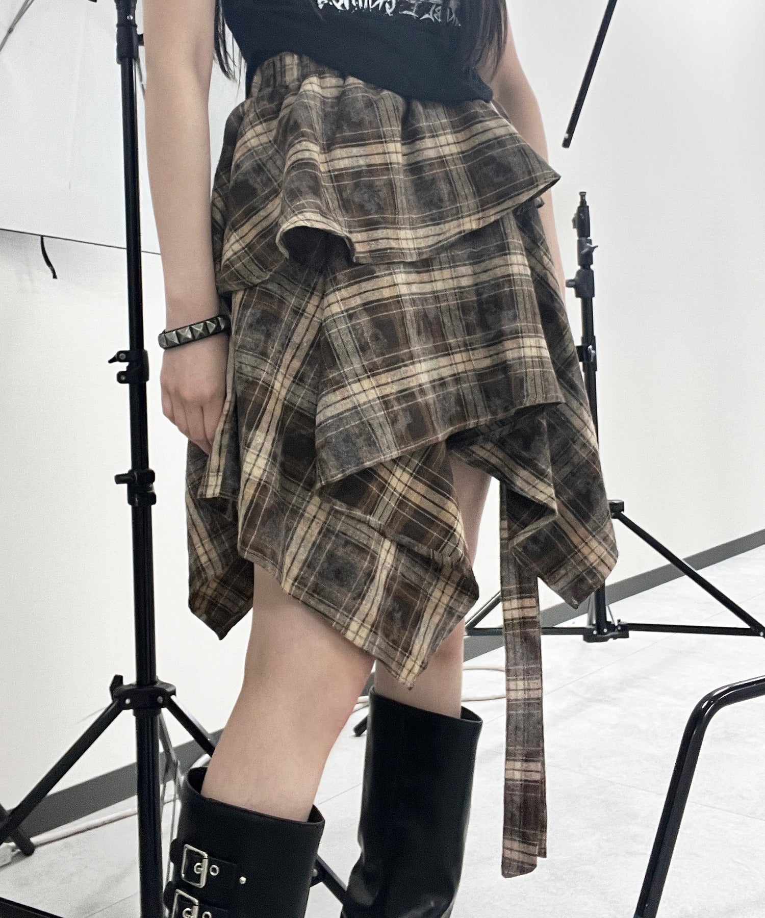 ブリーチチェックイレヘムスカート - Image 9