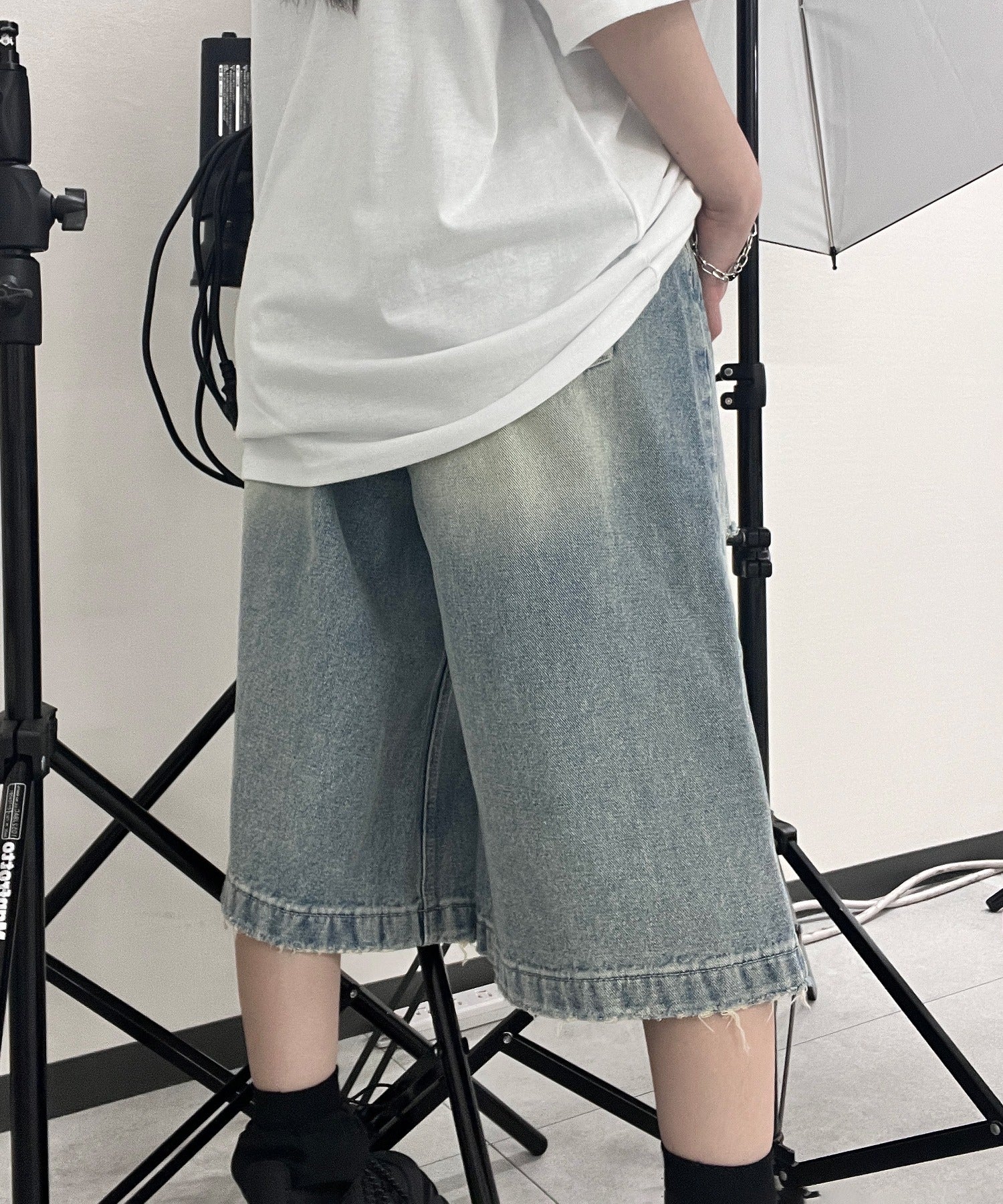 ダメージデニムハーフパンツ - Image 10