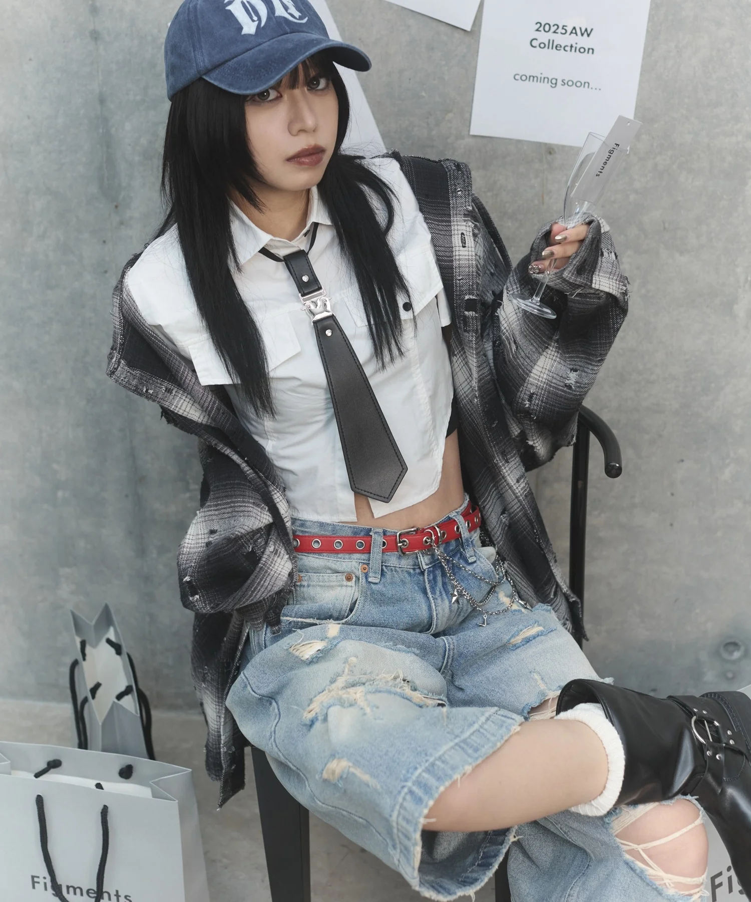 ダメージデニムハーフパンツ - Image 4