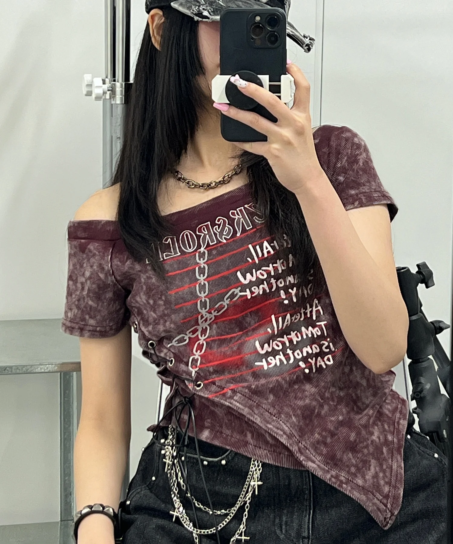 ROCK＆ROLLオフショルT - Image 4
