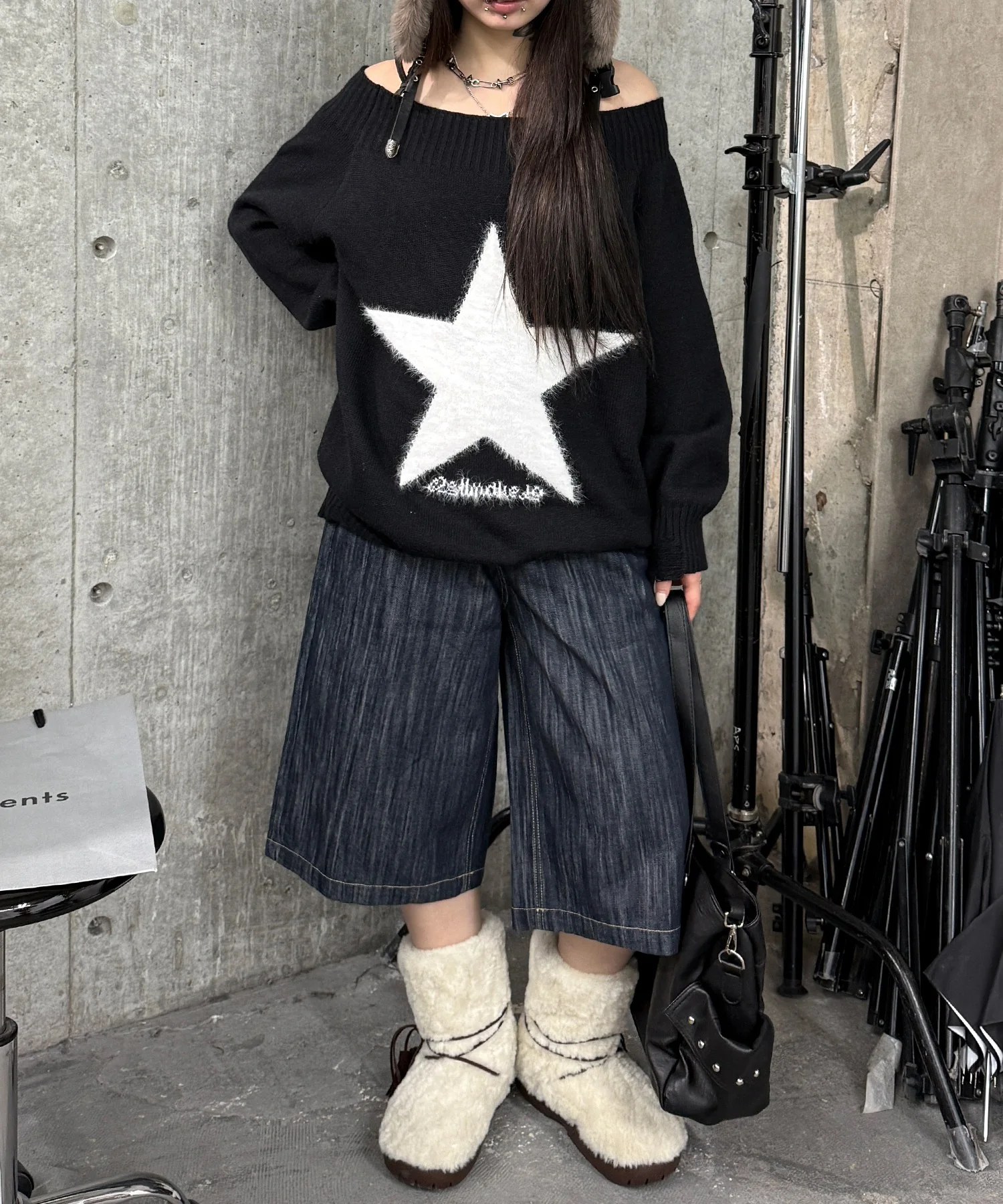 スラブデニムハーフパンツ - Image 3