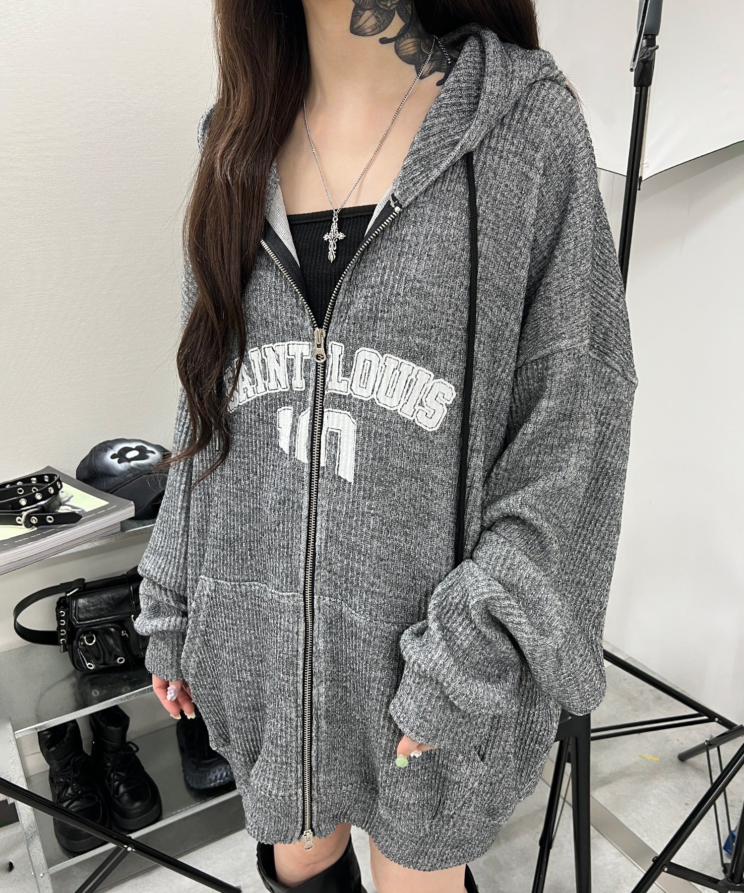 シティロゴニットジップパーカー - Image 17