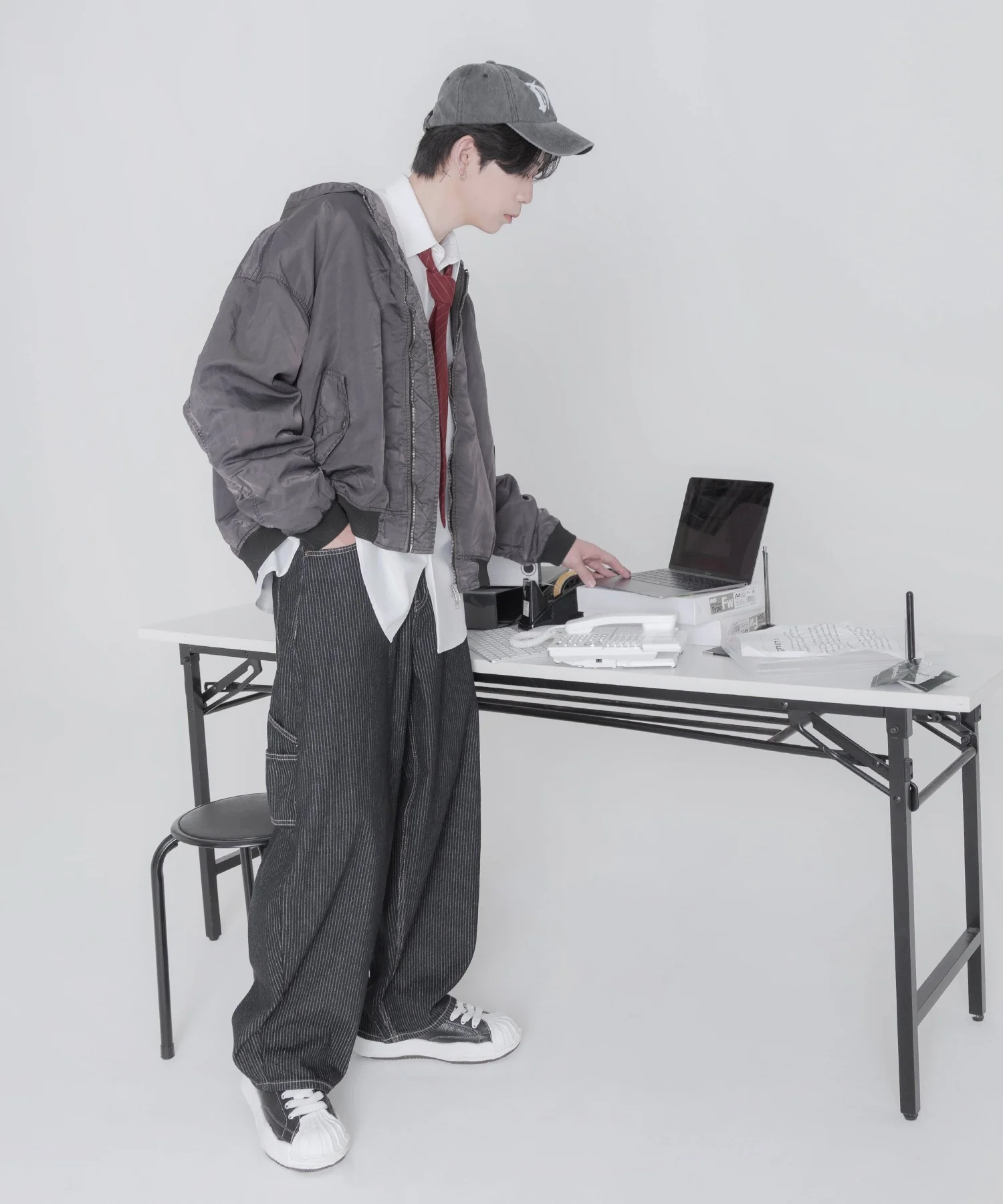ストライプペインターカーブデニム - Image 4
