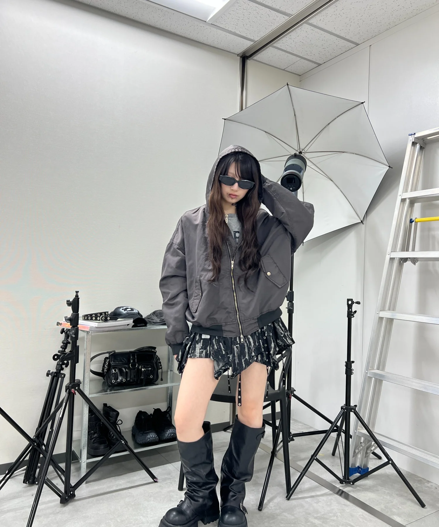フェードフーデッドボンバージャケット - Image 15