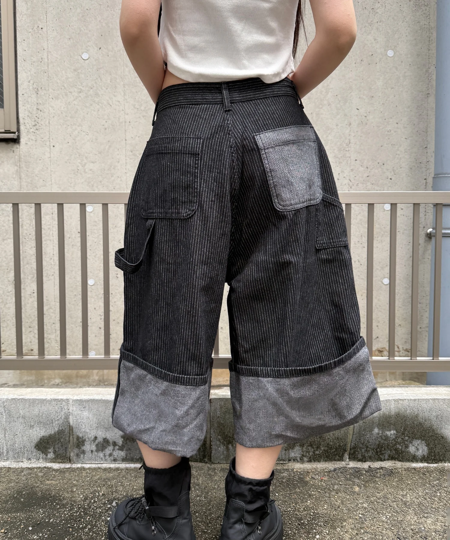 ストライプペインターハーフデニム - Image 3