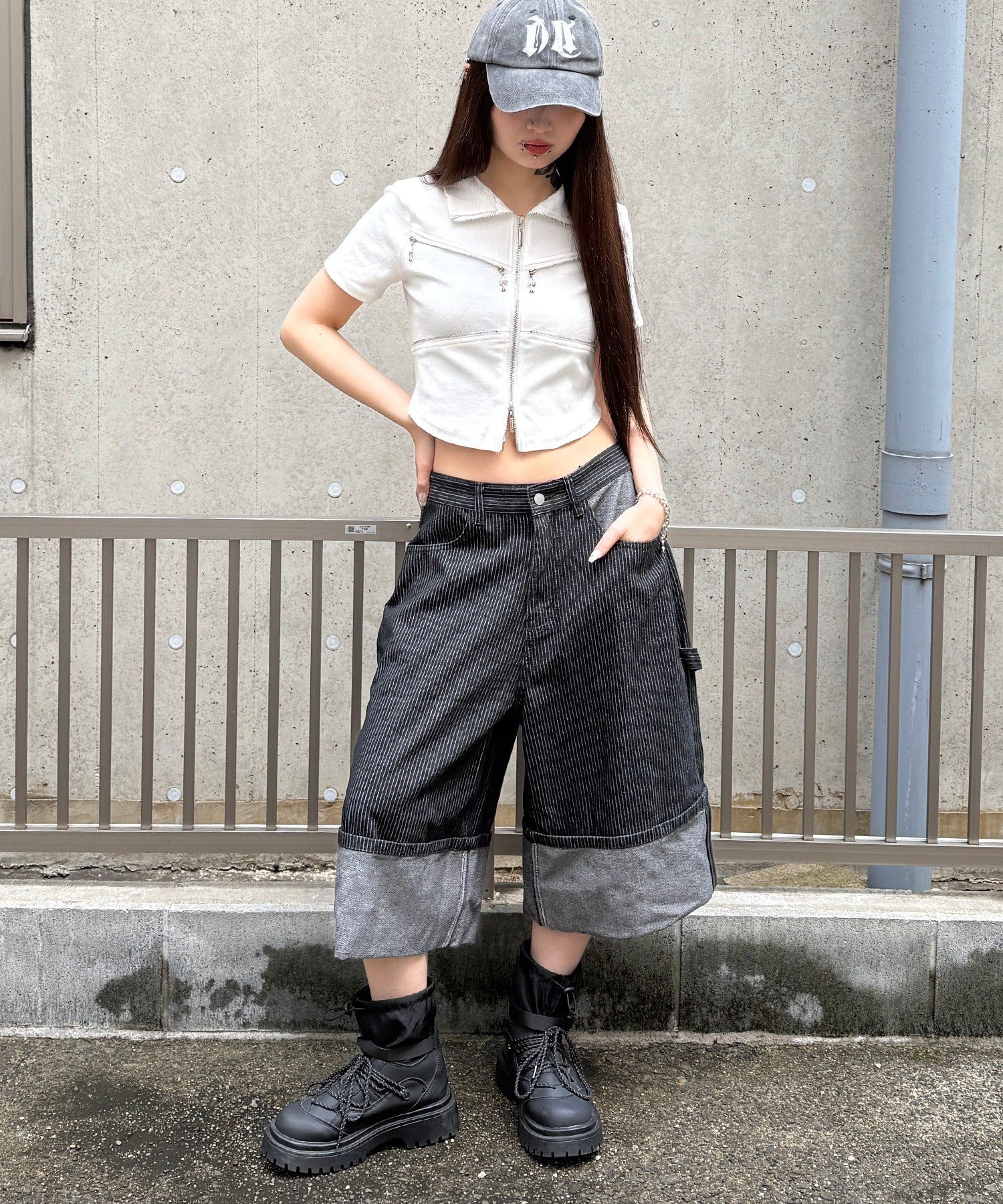 ストライプペインターハーフデニム - Image 6