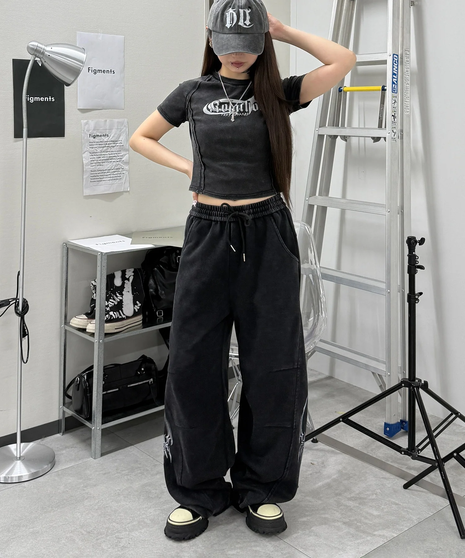 Y2kプリントスウェットパンツ - Image 7