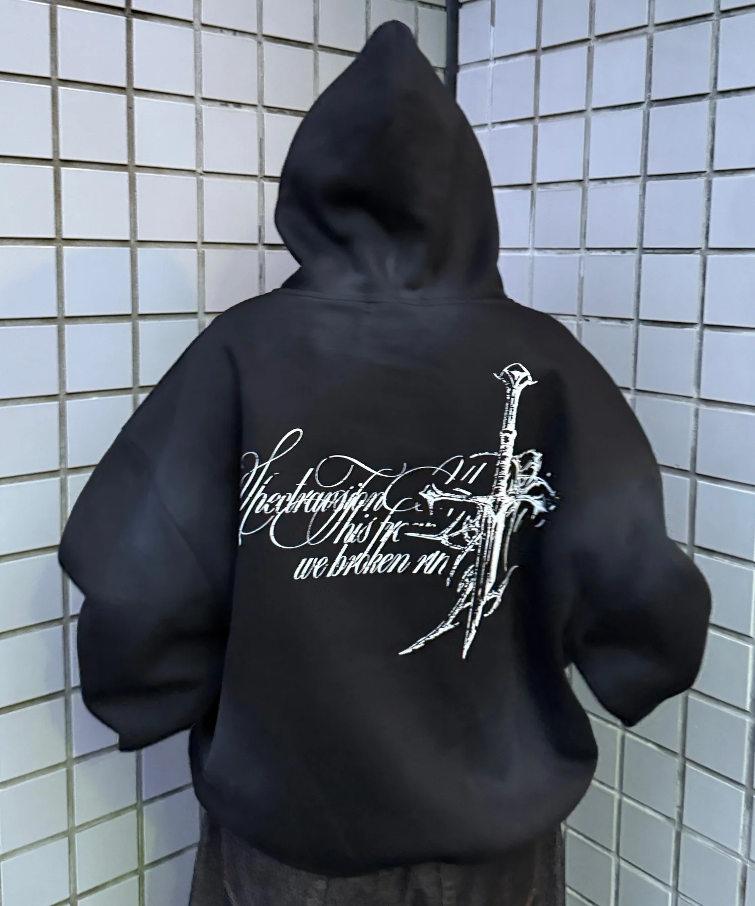 Y2Kゴシッククロスジップパーカー - Image 12