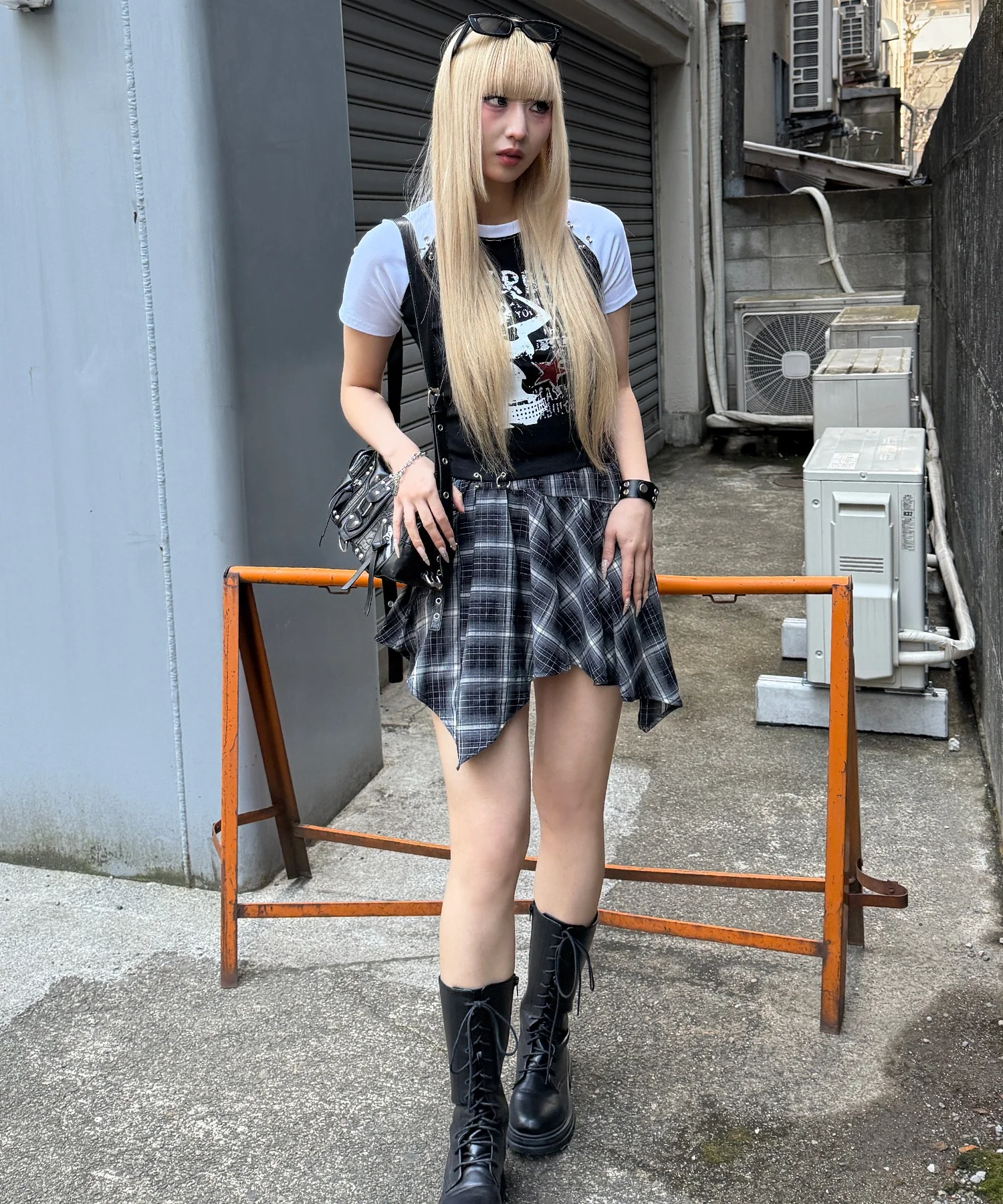 チェックイレヘムミニスカート - Image 5