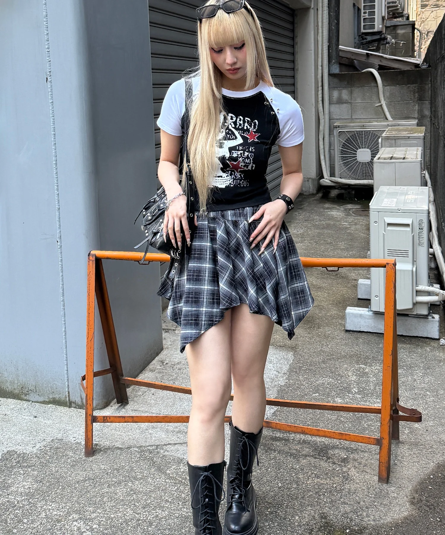チェックイレヘムミニスカート - Image 6