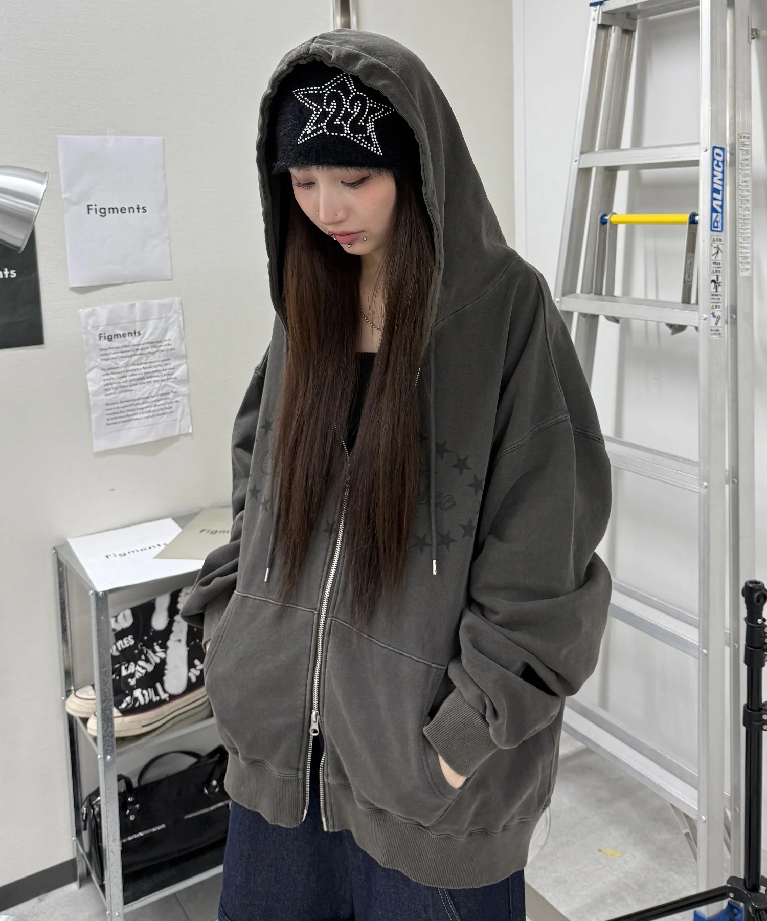 スターサークルロゴジップパーカー - Image 5